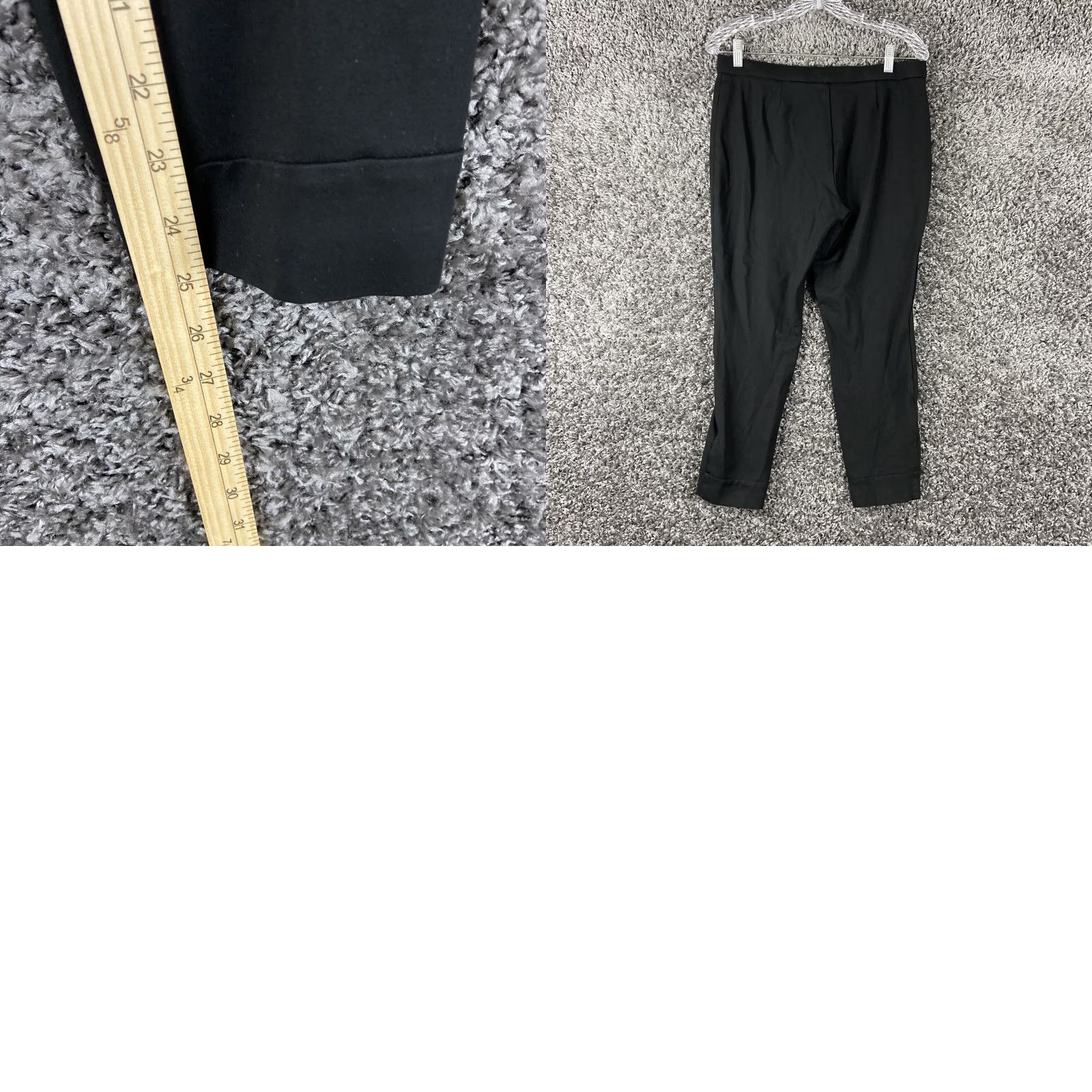 Vintage Ivanka Trump Pants Women M Black Skinny Zipper Pockets Womens Size 32" / US 10 / IT 46 - 8 Thumbnail