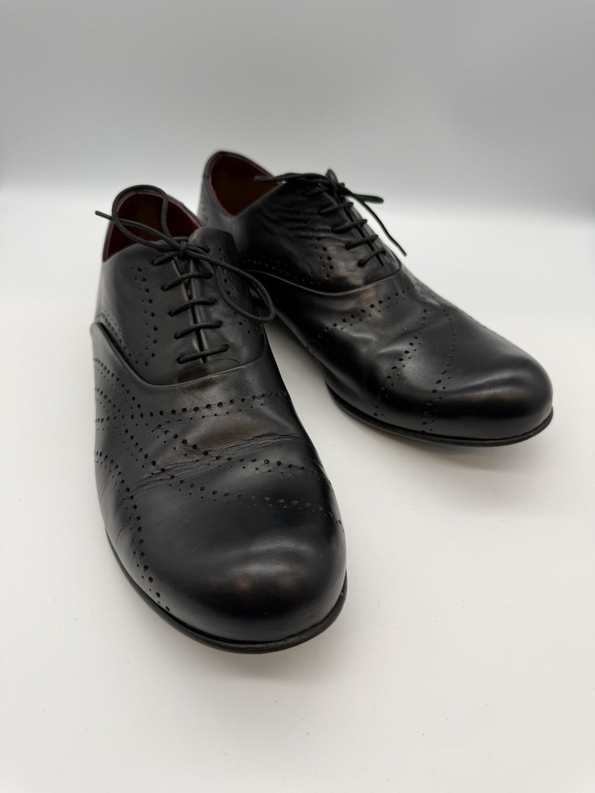 Kenzo KENZO HOMME-Roy Krejberg Era-Sculpted-Black Brogue Oxfords Size US 10.5 / EU 43-44 - 1 Thumbnail