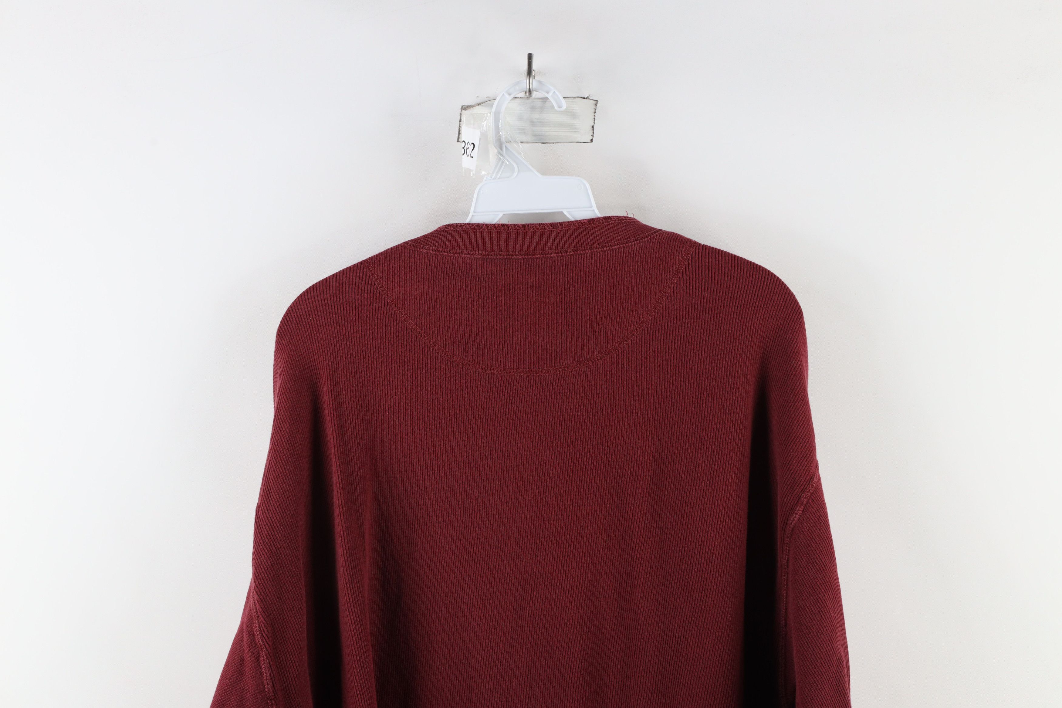 Levi's × Vintage Vintage 90s Levis Ribbed Knit Long Sleeve Henley T-Shirt Red Size US L / EU 52-54 / 3 - 10 Thumbnail
