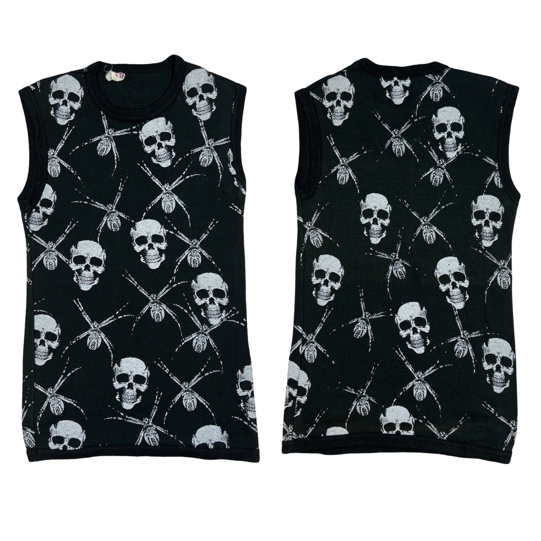 Vintage Crazy Vintage Punk Skinhead Printed Tank Spiders Skull Size US S / EU 44-46 / 1 - 2 Thumbnail