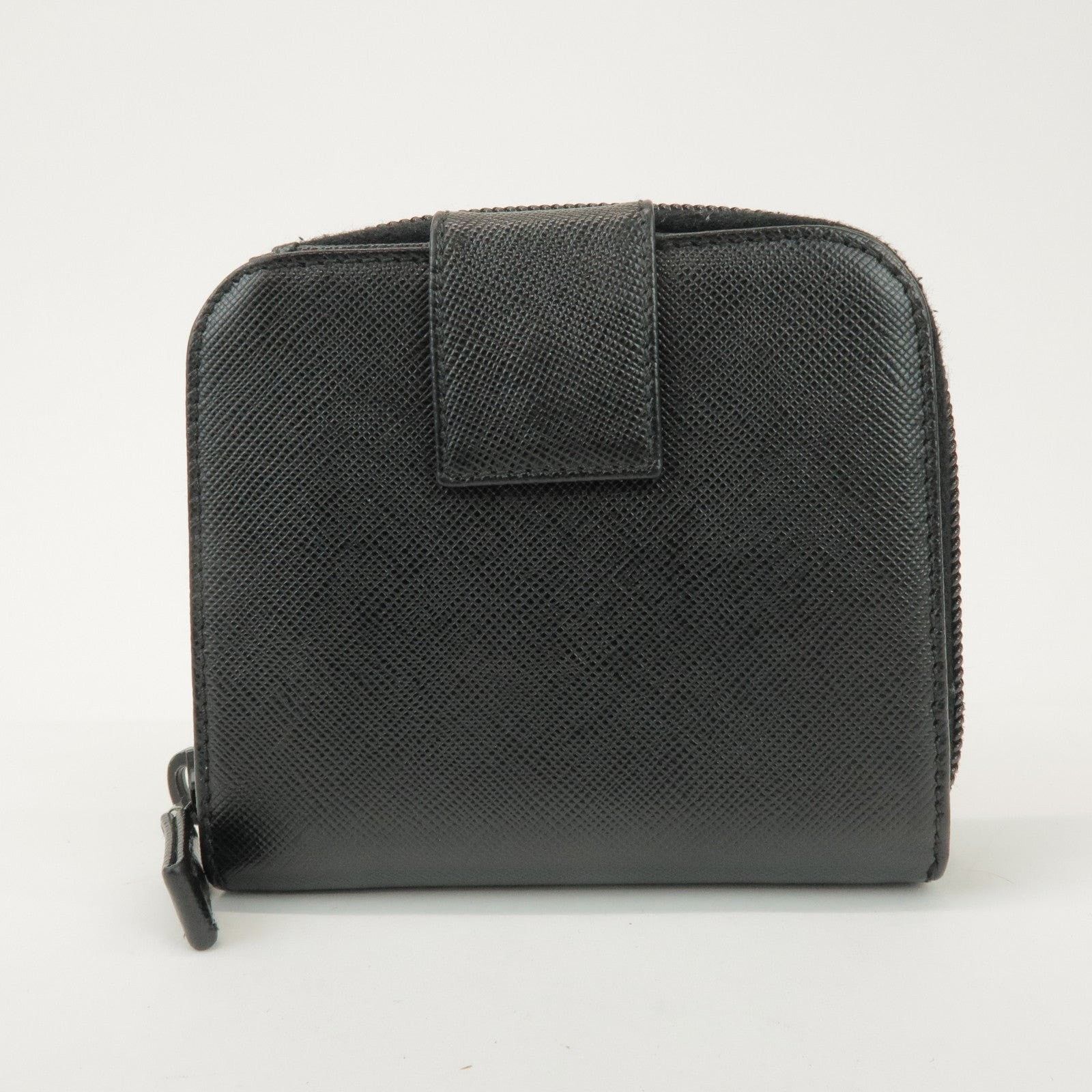 Prada Prada Saffiano Zippy Bi-fold Wallet Black Size ONE SIZE - 2 Thumbnail