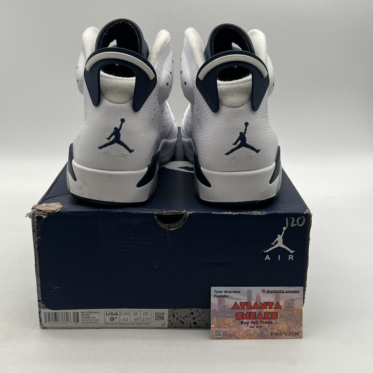 Jordan Brand Air Jordan 6 midnight navy Size US 9.5 / EU 42-43 - 3 Thumbnail