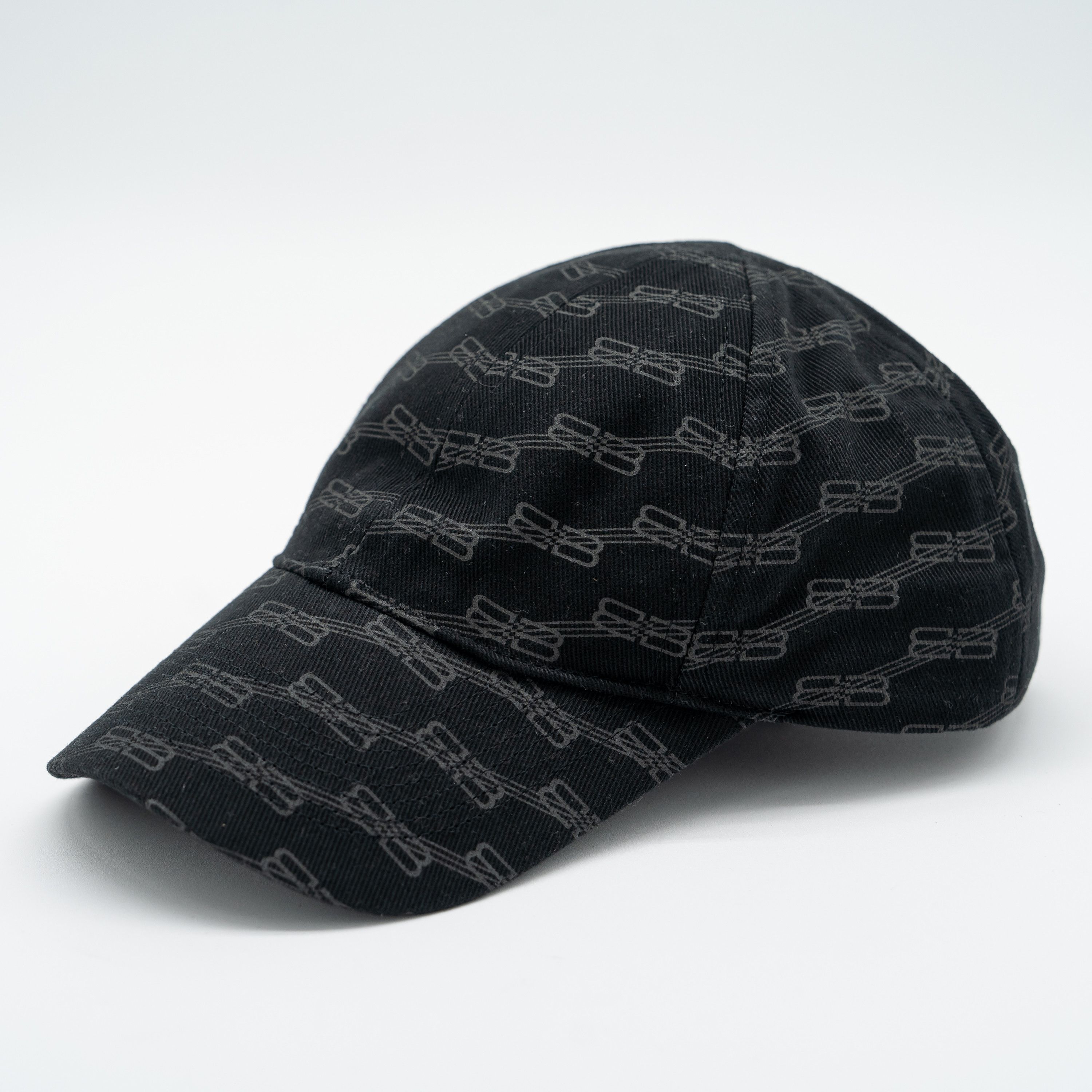 Balenciaga S Balenciaga BB Monogram Baseball Hat Cap Black Strap Size ONE SIZE - 1 Thumbnail
