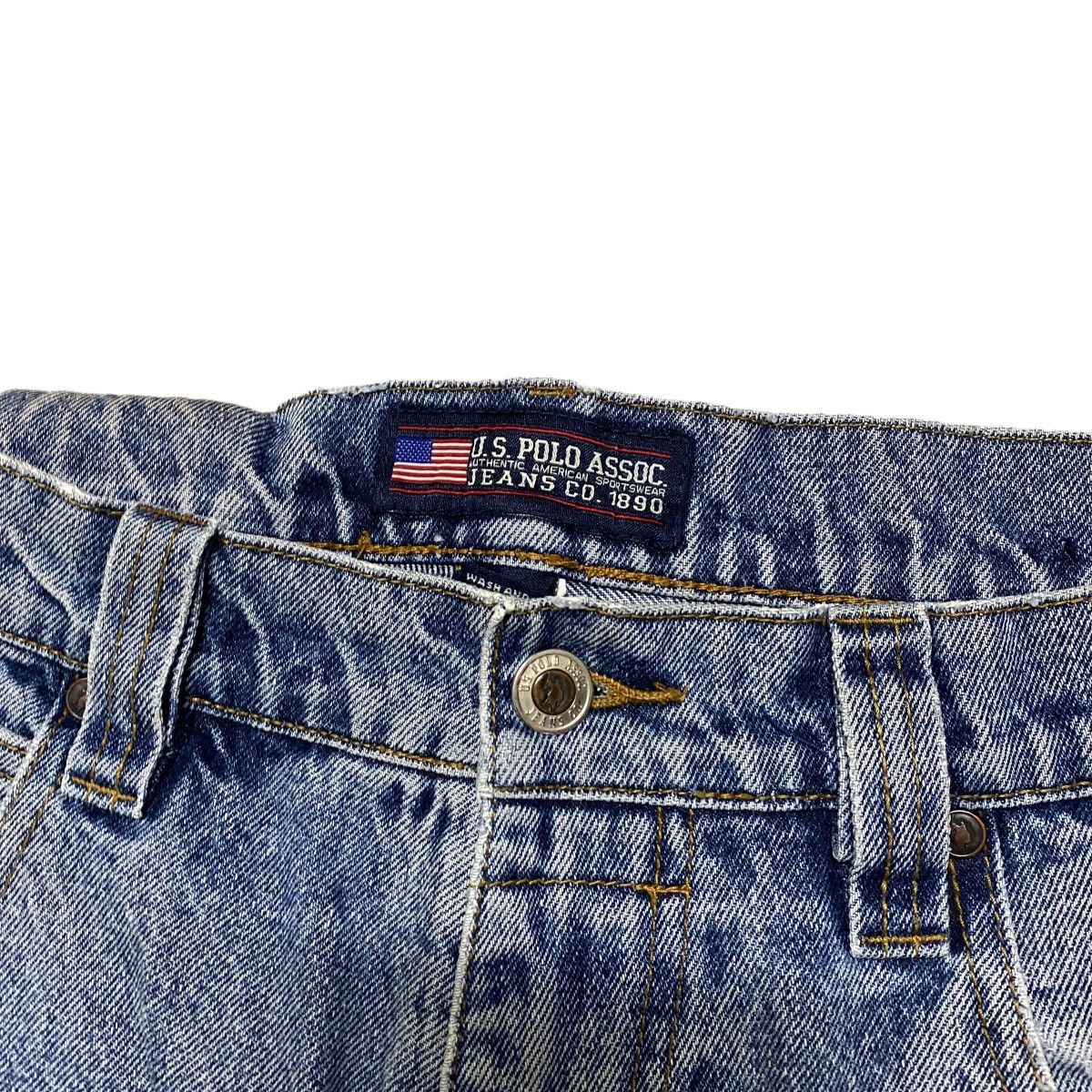 U.S. Polo Assn. Vintage US POLO ASSOC Distressed Denim Carpenter Pant Size US 31 - 6 Thumbnail