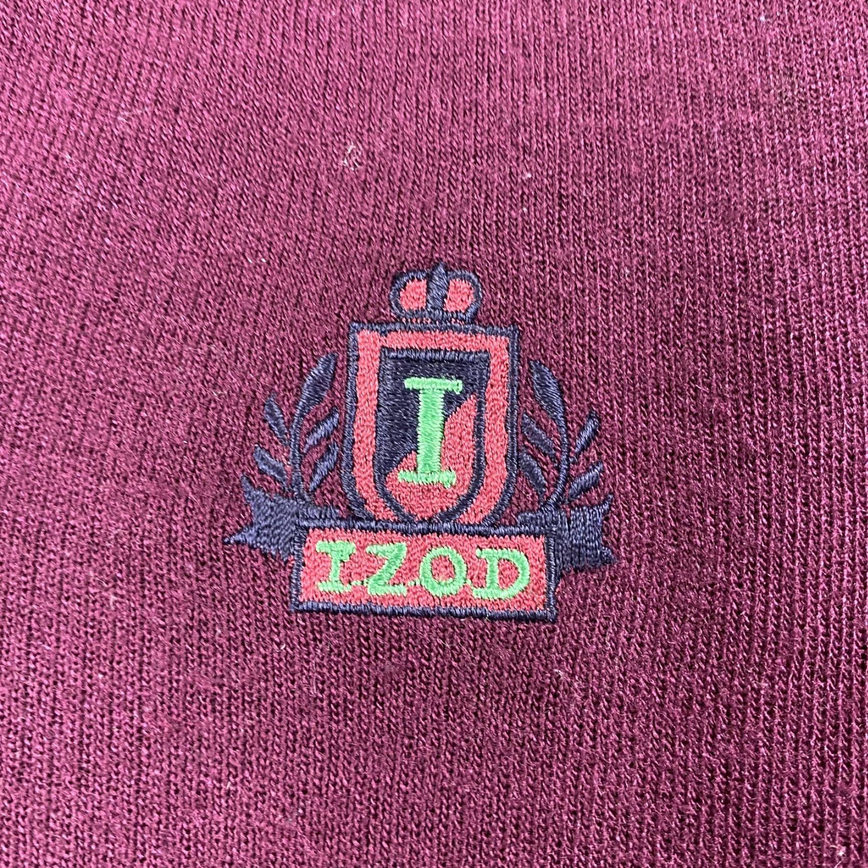 Izod VINTAGE IZOD Sweater V-Neck Pullover Mens XL Wine Preppy Classic Knit Size US XL / EU 56 / 4 - 3 Thumbnail