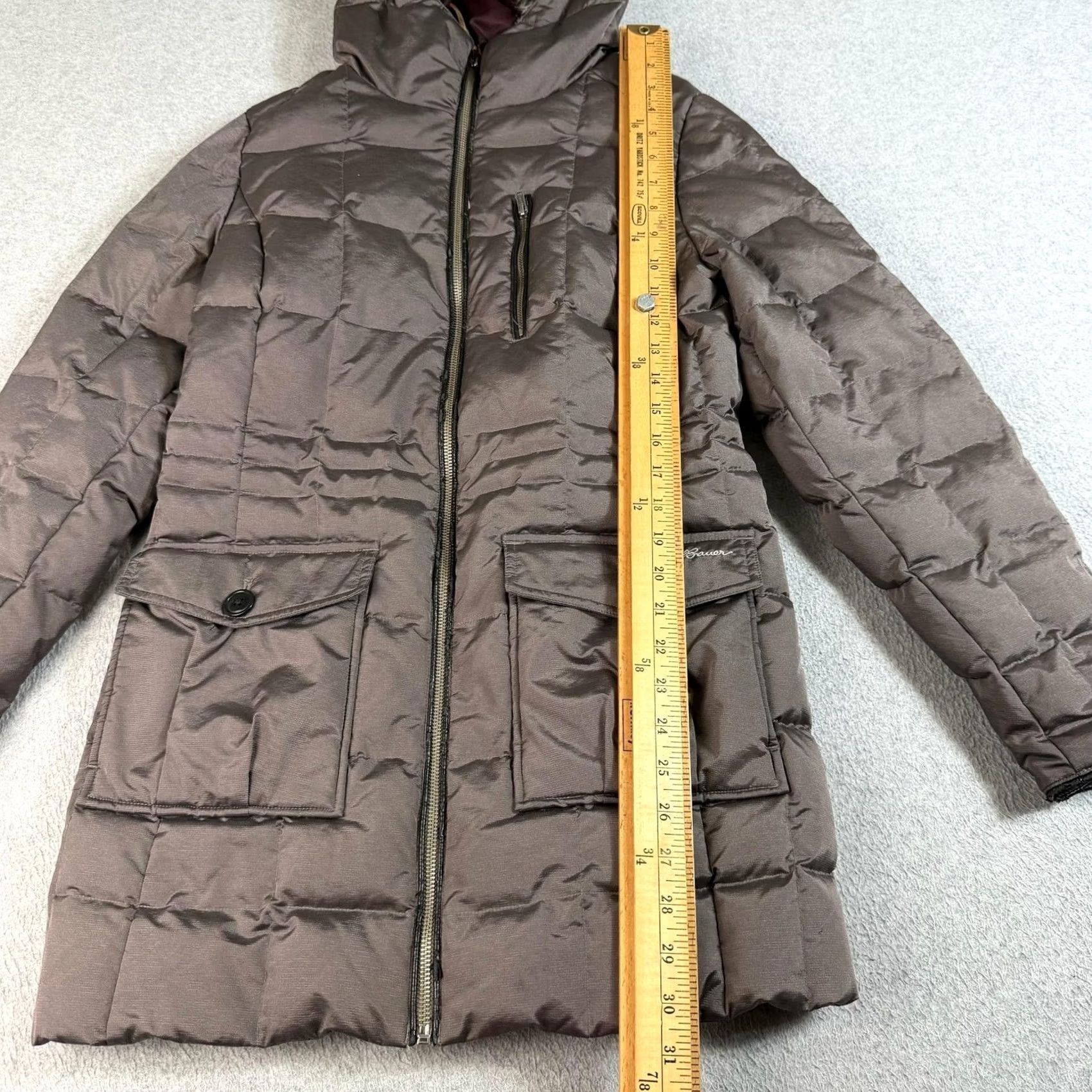 Eddie Bauer Eddie Bauer Down Parka Womens M Brown Hooded Fur Trim Quilted Puffer Coat Size M / US 6-8 / IT 42-44 - 6 Thumbnail