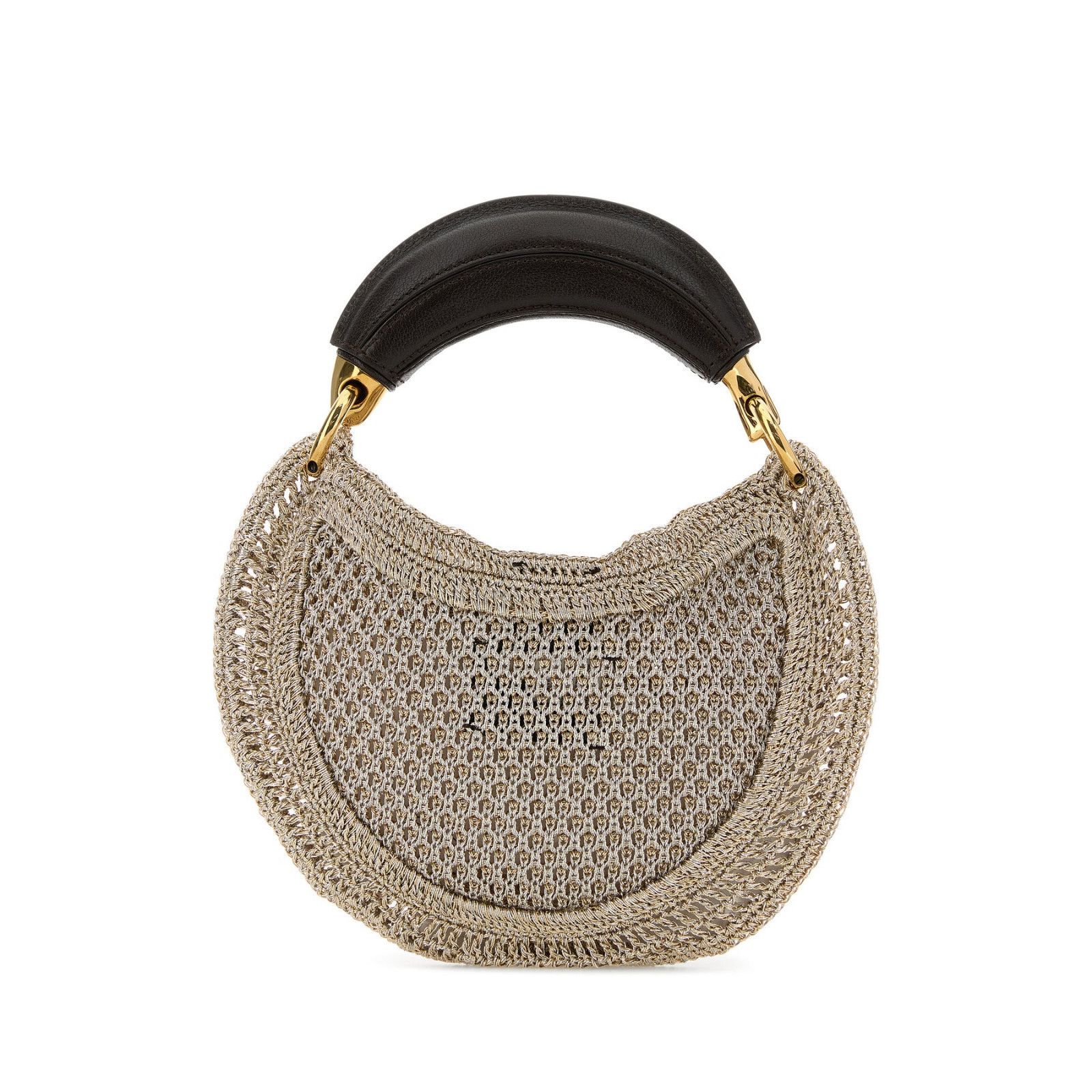 Chloe Chloe Summer Banana Mini Silver Raffia Top Handle Bag New & Size ONE SIZE - 3 Thumbnail