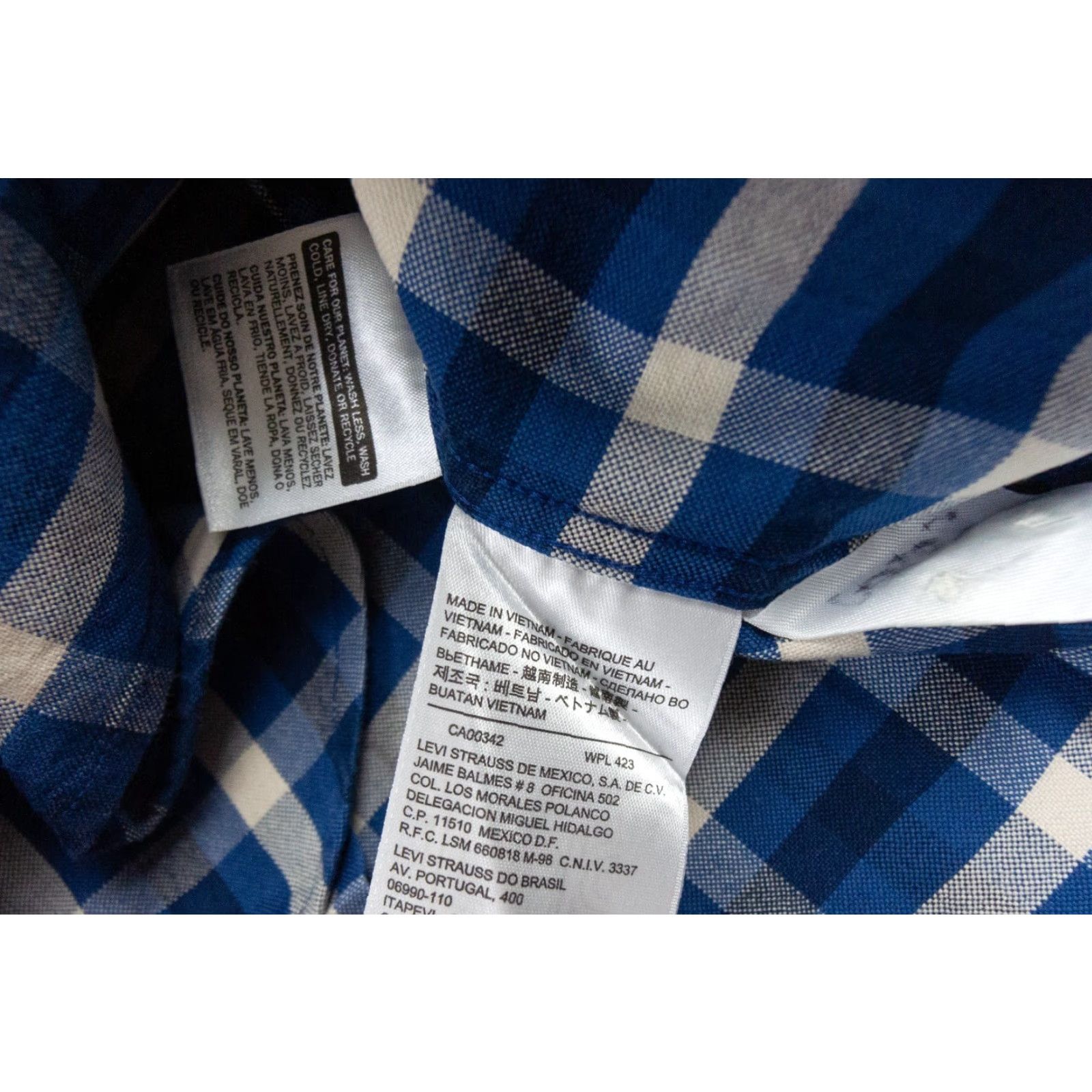 Levi's VINTAGE Levi's Men's Oxford Shirt Long Sleeve Button Up Plaid Cotton Casual Workwear Size US M / EU 48-50 / 2 - 5 Thumbnail