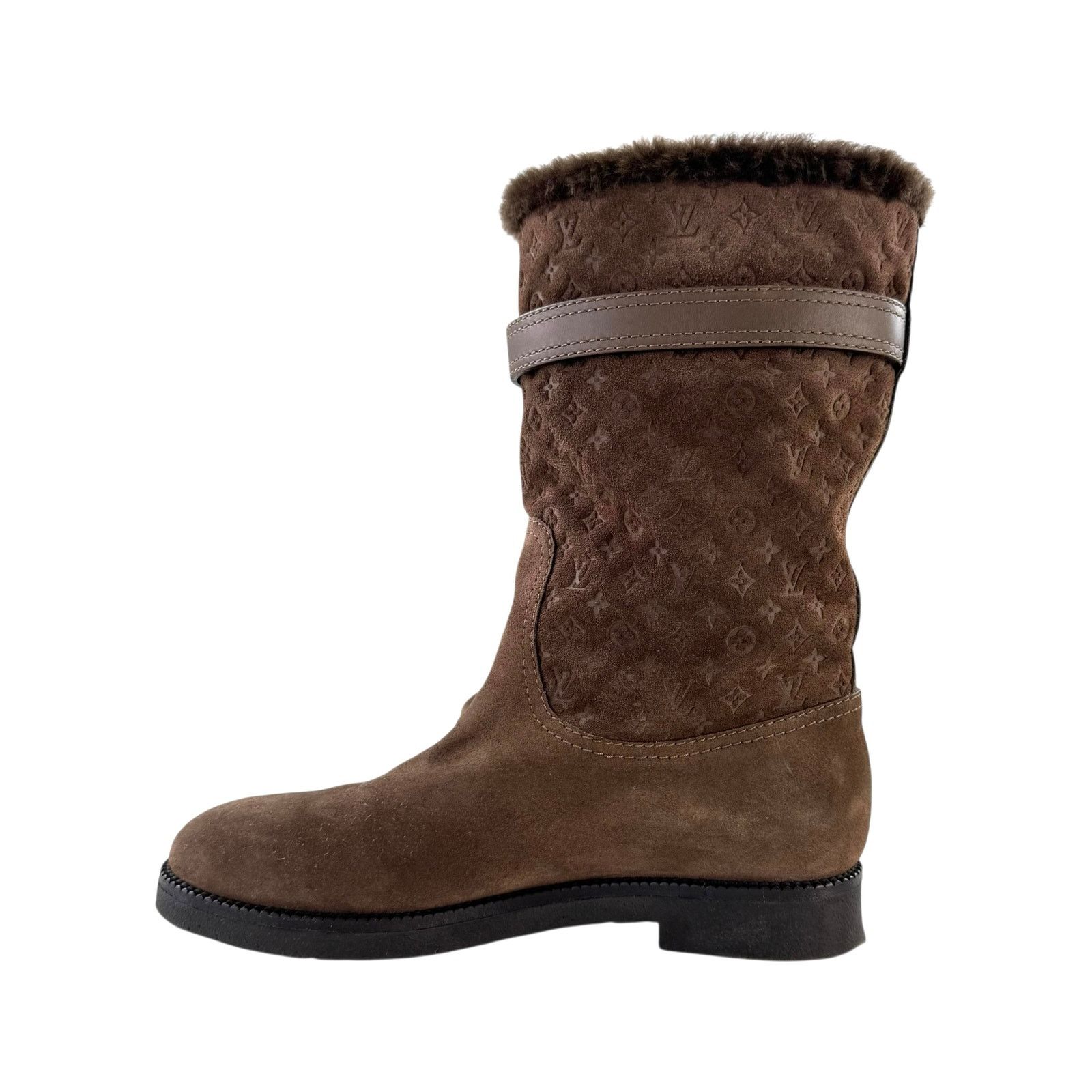 Louis Vuitton Louis Vuitton Monogram Brown Suede Boots Size US 8 / IT 38 - 3 Thumbnail