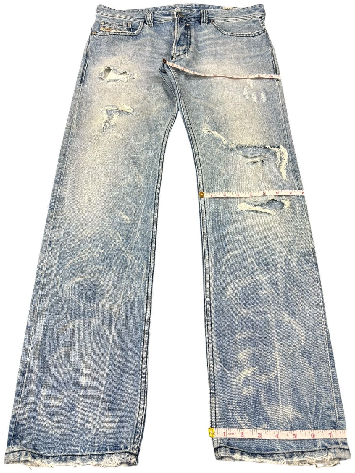 Other Vintage Italy Diesel Safado Faded Wash Distress Loose Jeans Size US 34 / EU 50 - 12 Thumbnail