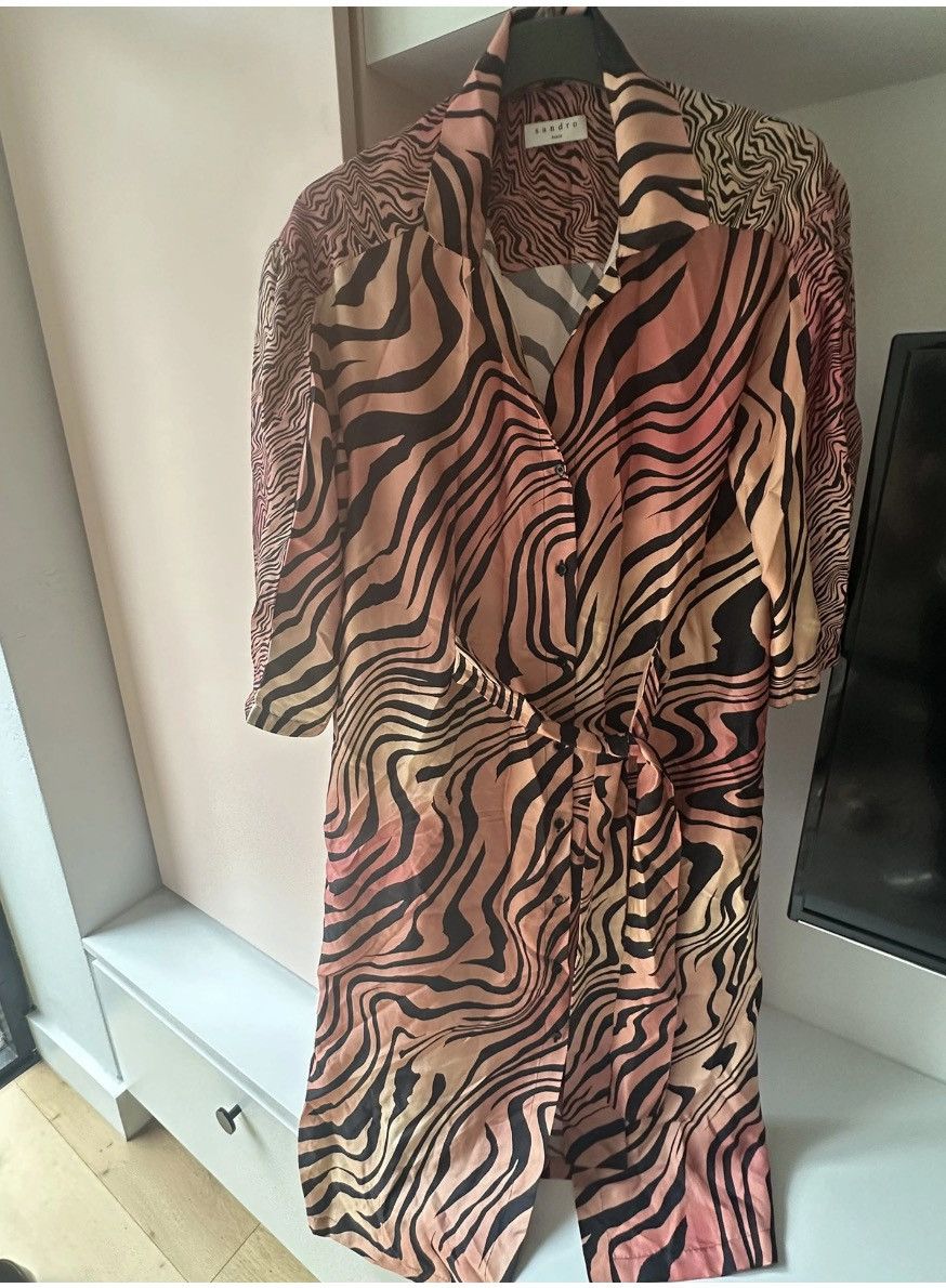 Sandro Sandro Silk Midi Dress Size XS / US 0-2 / IT 36-38 - 8 Thumbnail