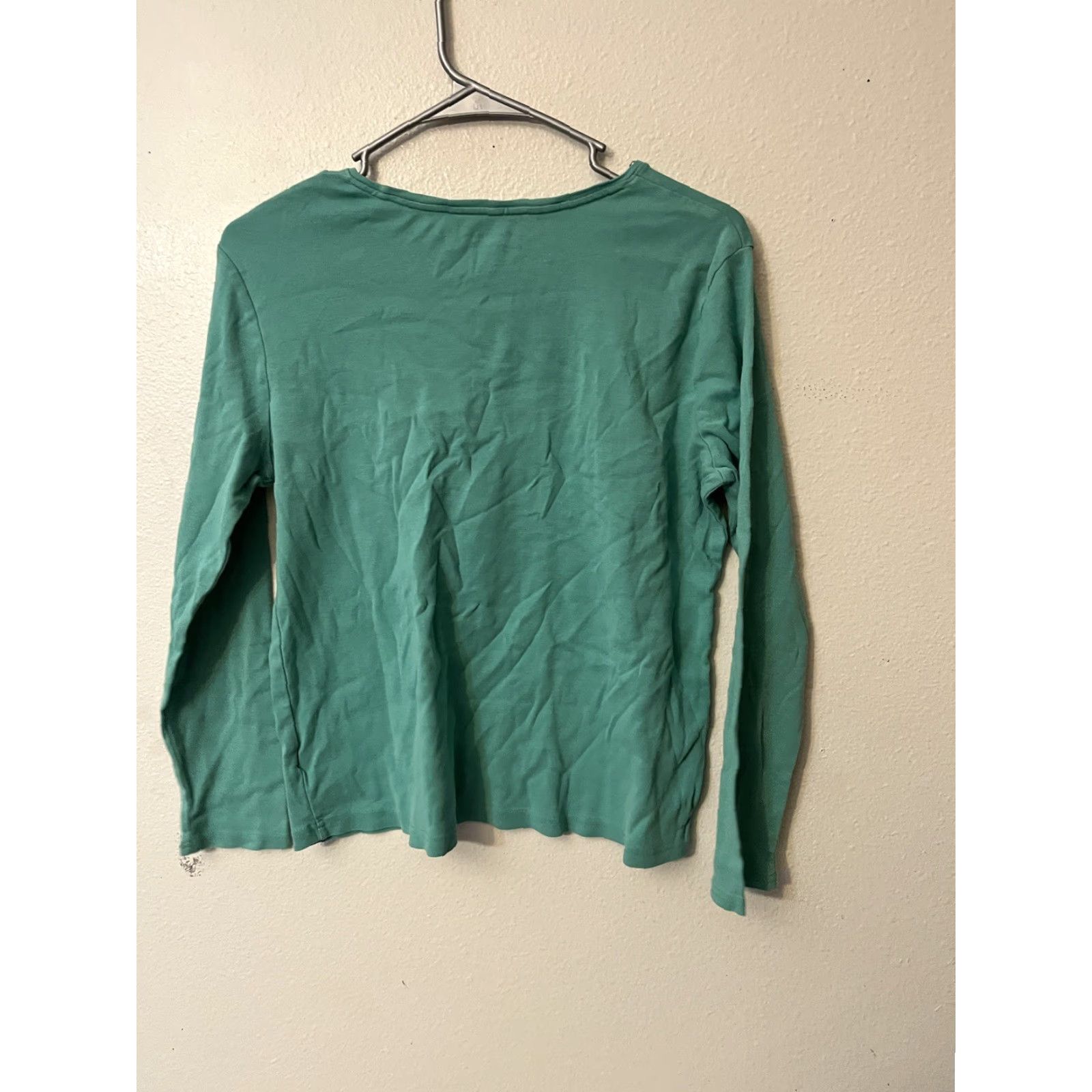 Croft & Barrow Croft & Barrow Classic T Shirt Green Knit Top Round Neck Long Sleeve Womens PL Size Petite T-Shirt Size L / US 10 / IT 46 - 3 Thumbnail