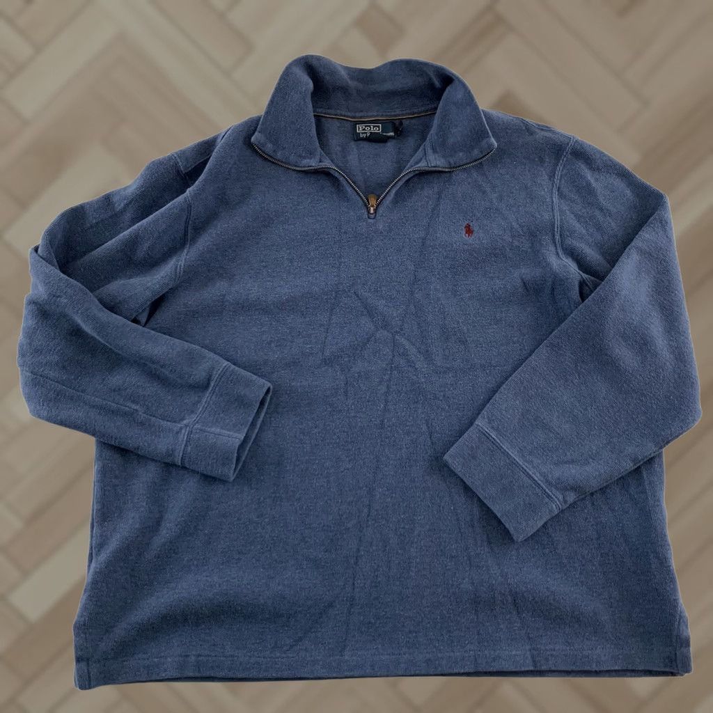Polo Ralph Lauren Polo Ralph Lauren Long Sleeve 1/4 Zip Pullover Sweater Men's 2XL Blue Size US XXL / EU 58 / 5 - 1 Thumbnail
