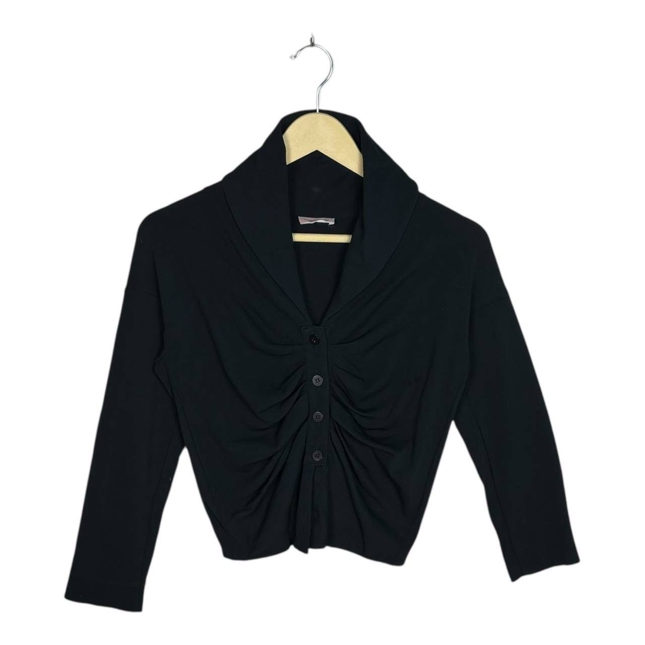 Romeo Gigli Romeo Gigli Archival Ruched Knit Cardigan Blouse 90s Vintage Size S / US 4 / IT 40 - 1 Thumbnail