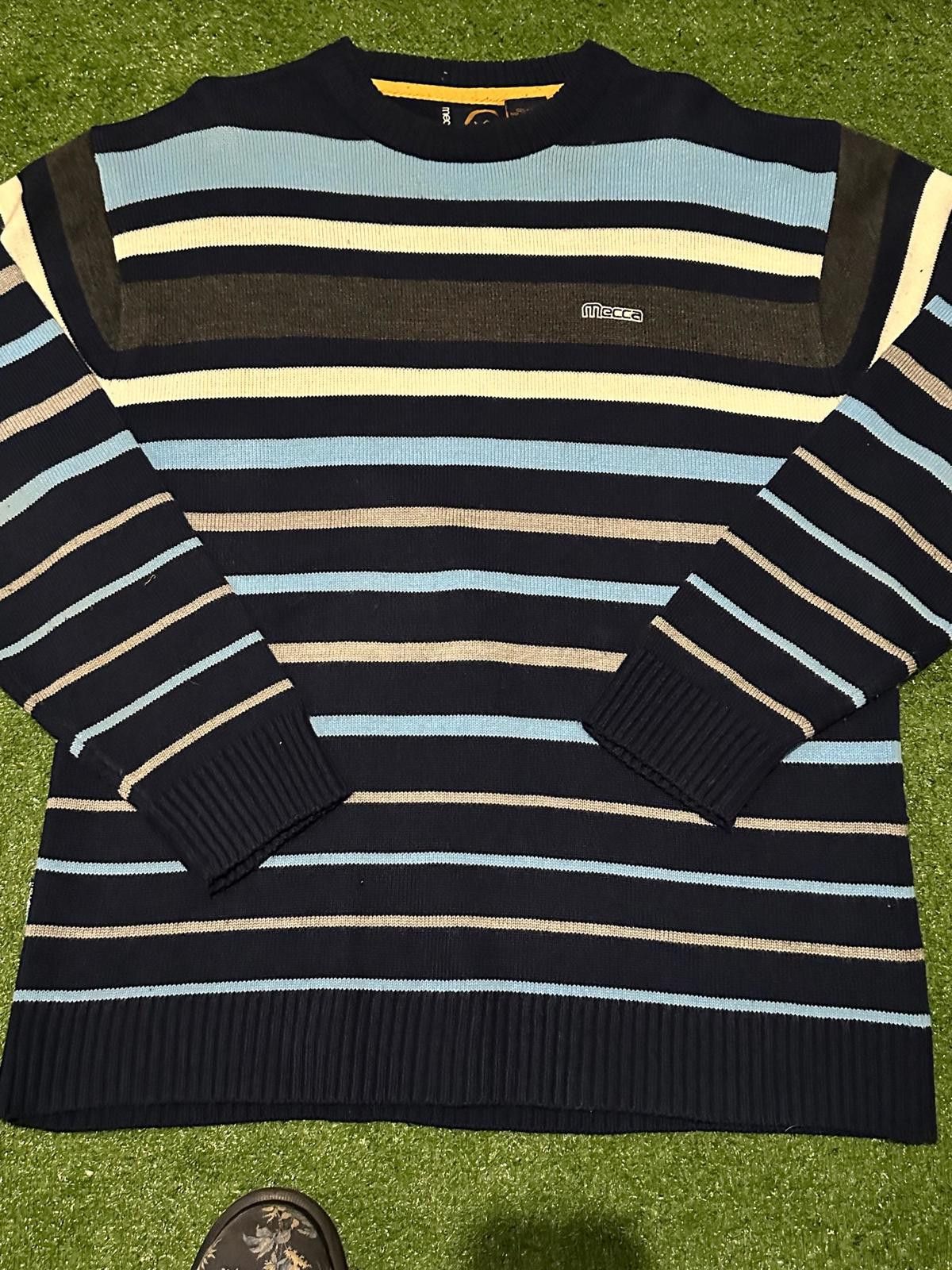 Mecca Men's Mecca Striped Acrylic Sweater Size Large Size ONE SIZE - 5 Thumbnail
