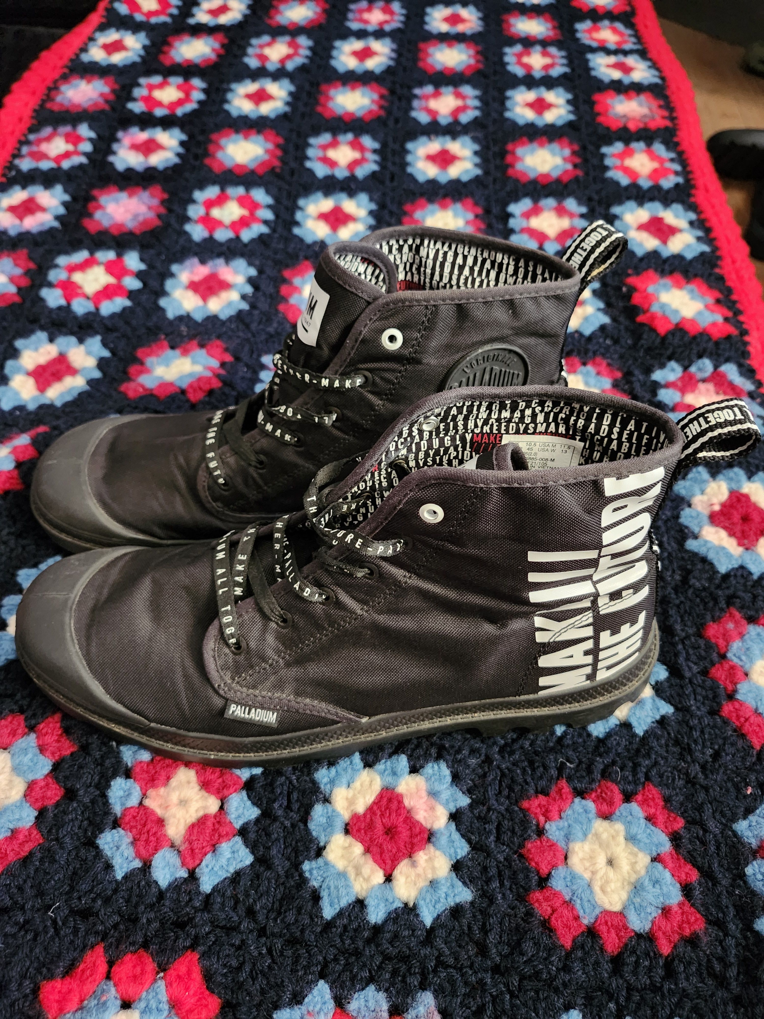 Palladium Palladium Black Pampa Hi Future Boots Size US 11.5 / EU 44-45 - 2 Thumbnail