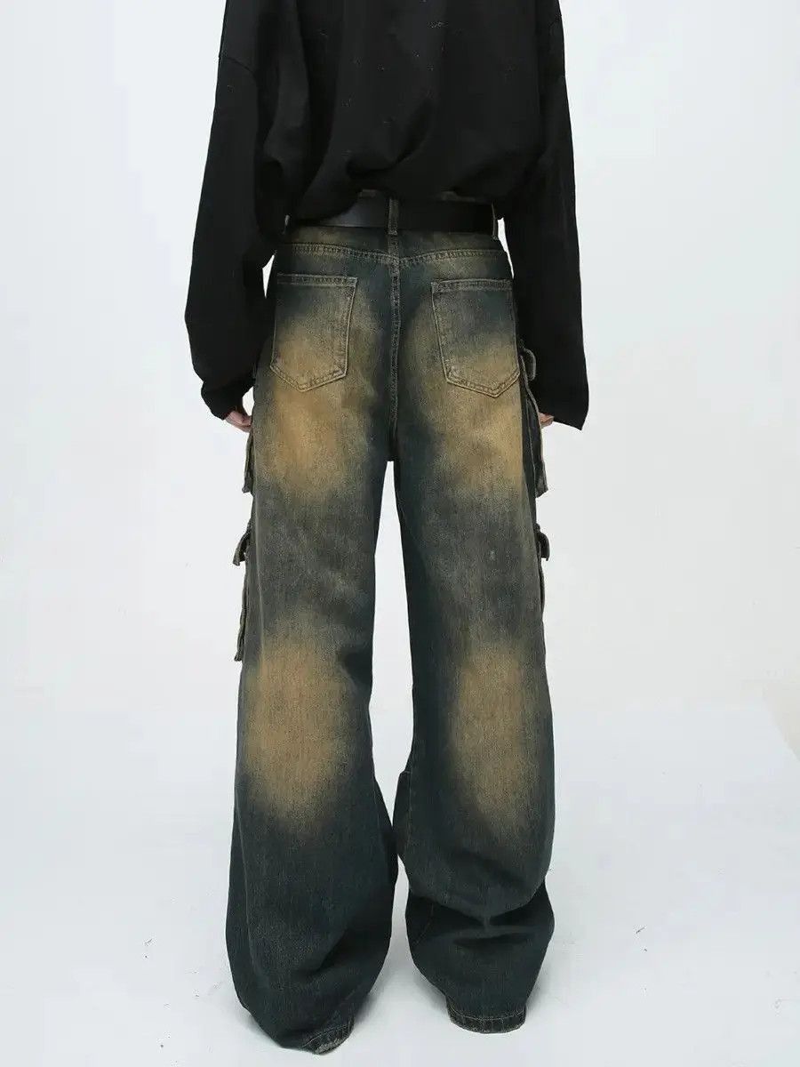 Japanese Brand Retro High Street Loose Wide Leg Jeans Size US 32 / EU 48 - 3 Thumbnail