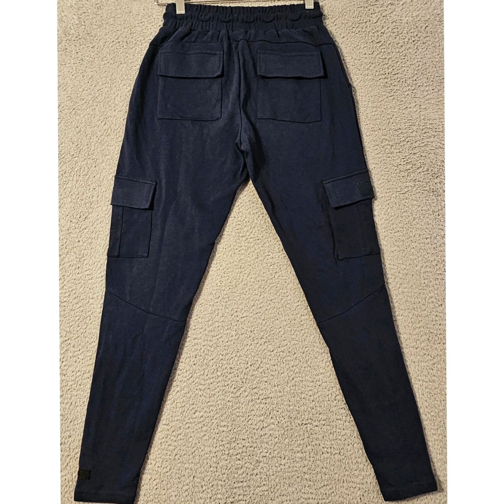 Vintage Alphalete Mens Navy Blue Cargo Joggers Tapered Athletic Sweatpants Sz S NEW Size US 29 - 2 Thumbnail