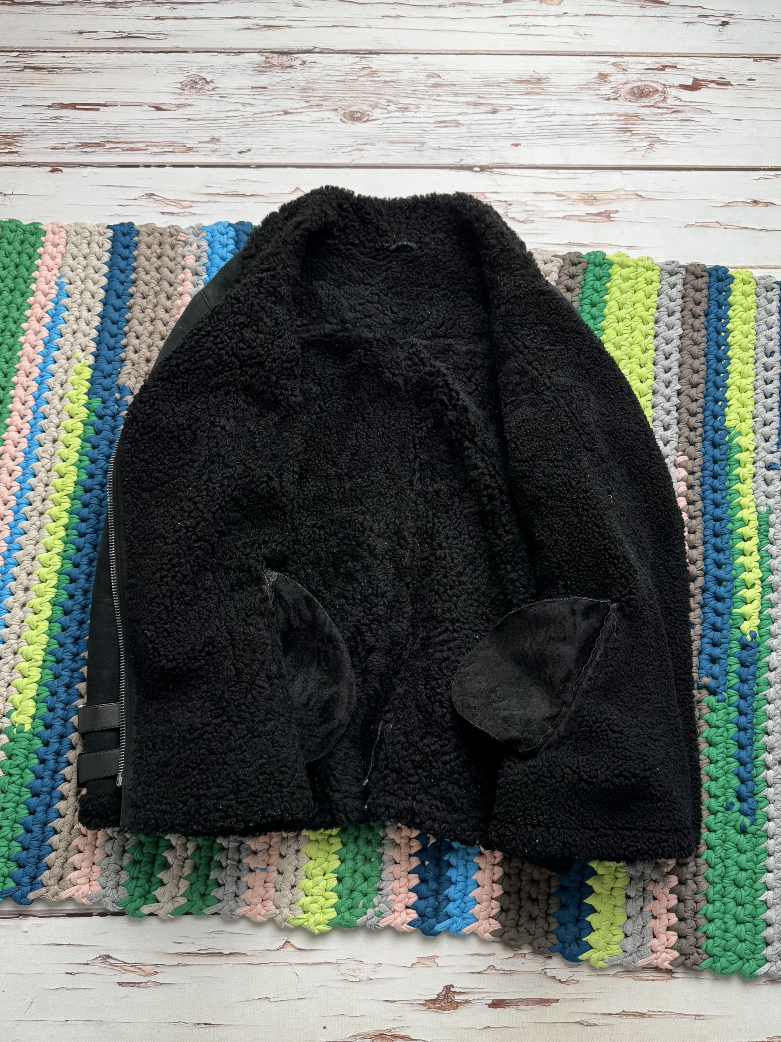 Vintage Vintage Real Sheepskin Coat With Belts (ET1)(D15) Size L / US 10 / IT 46 - 10 Thumbnail