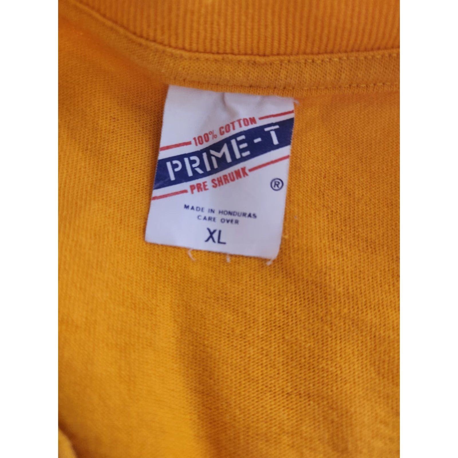 Vintage VINTAGE Prime-T T-Shirt Honduras Yellow Short Sleeve Crew Neck XL Mens 80s 90s Souvenir Easy Care Preshrunk Cotton Size US XL / EU 56 / 4 - 2 Thumbnail