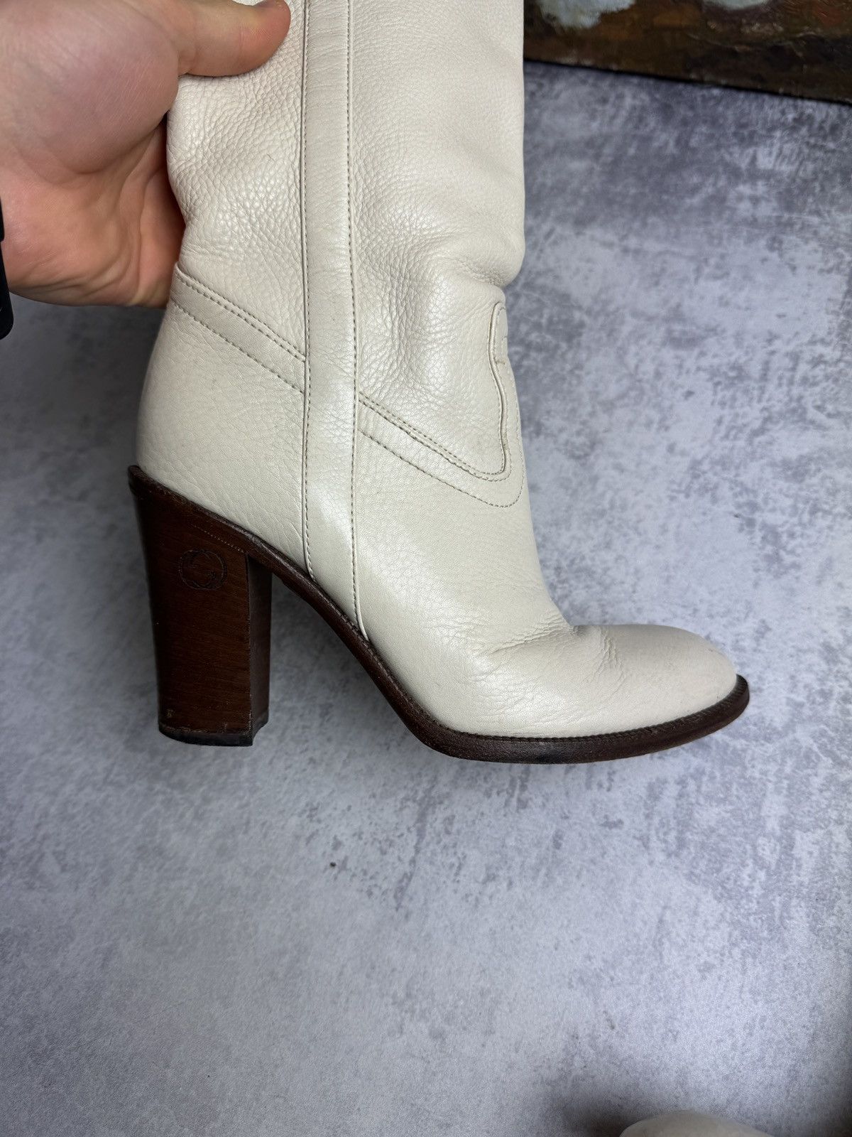 Gucci Gucci Designer Rare Cowboys Leather High Vintage Heels Boots Size US 6 / IT 36 - 5 Thumbnail