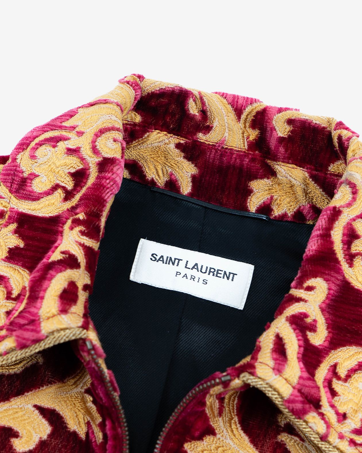 Saint Laurent Paris Brocade Fringe Bomber Jacket (FW16) Size US M / EU 48-50 / 2 - 4 Thumbnail