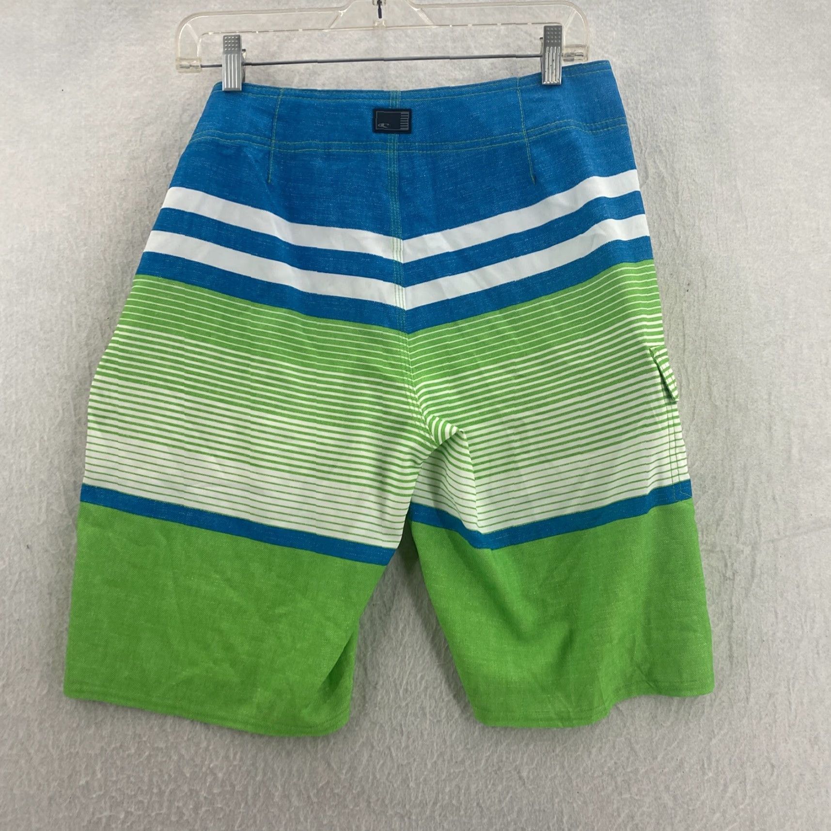 O'Neill O'Neill Cargo Board Shorts Mens 30 Lime Green Blue Striped Swimwear NWT Size US 30 / EU 46 - 7 Thumbnail