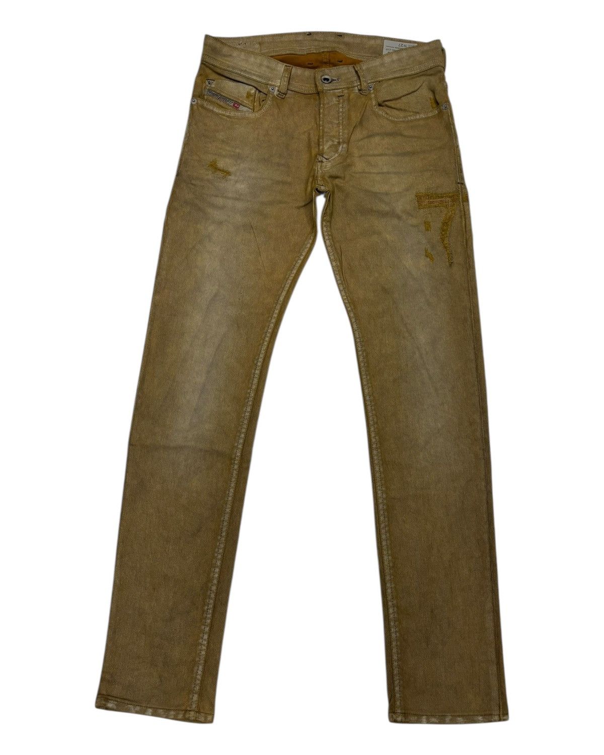Diesel 💥Diesel Vintage Slim Skinny Distressed Jeans Tan Fade Size US 28 / EU 44 - 1 Thumbnail