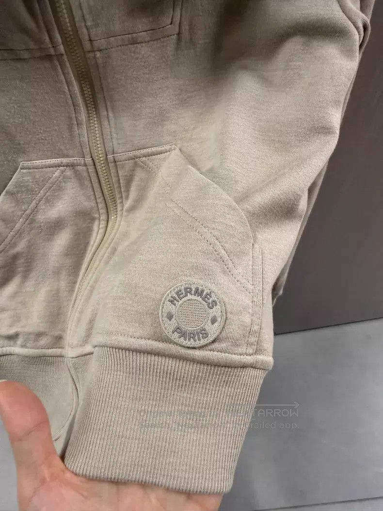 Hermes Hermes Logo Print Zipper Jacket - Cotton Size XS / US 0-2 / IT 36-38 - 3 Thumbnail