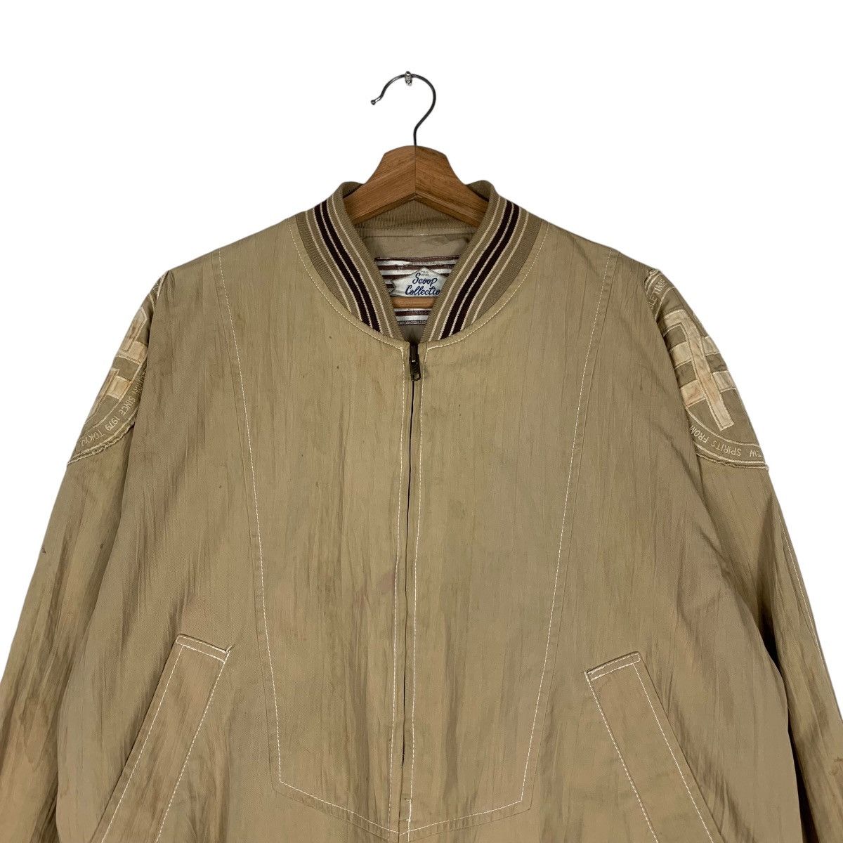 Japanese Brand SCOOP COLLECTION Brown Bomber Jacket #1318-C59 Size US M / EU 48-50 / 2 - 2 Thumbnail
