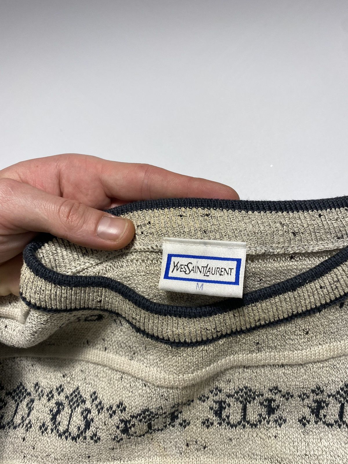 Vintage × Yves Saint Laurent 90s YSL texture Sweater Knitted Size US M / EU 48-50 / 2 - 5 Thumbnail