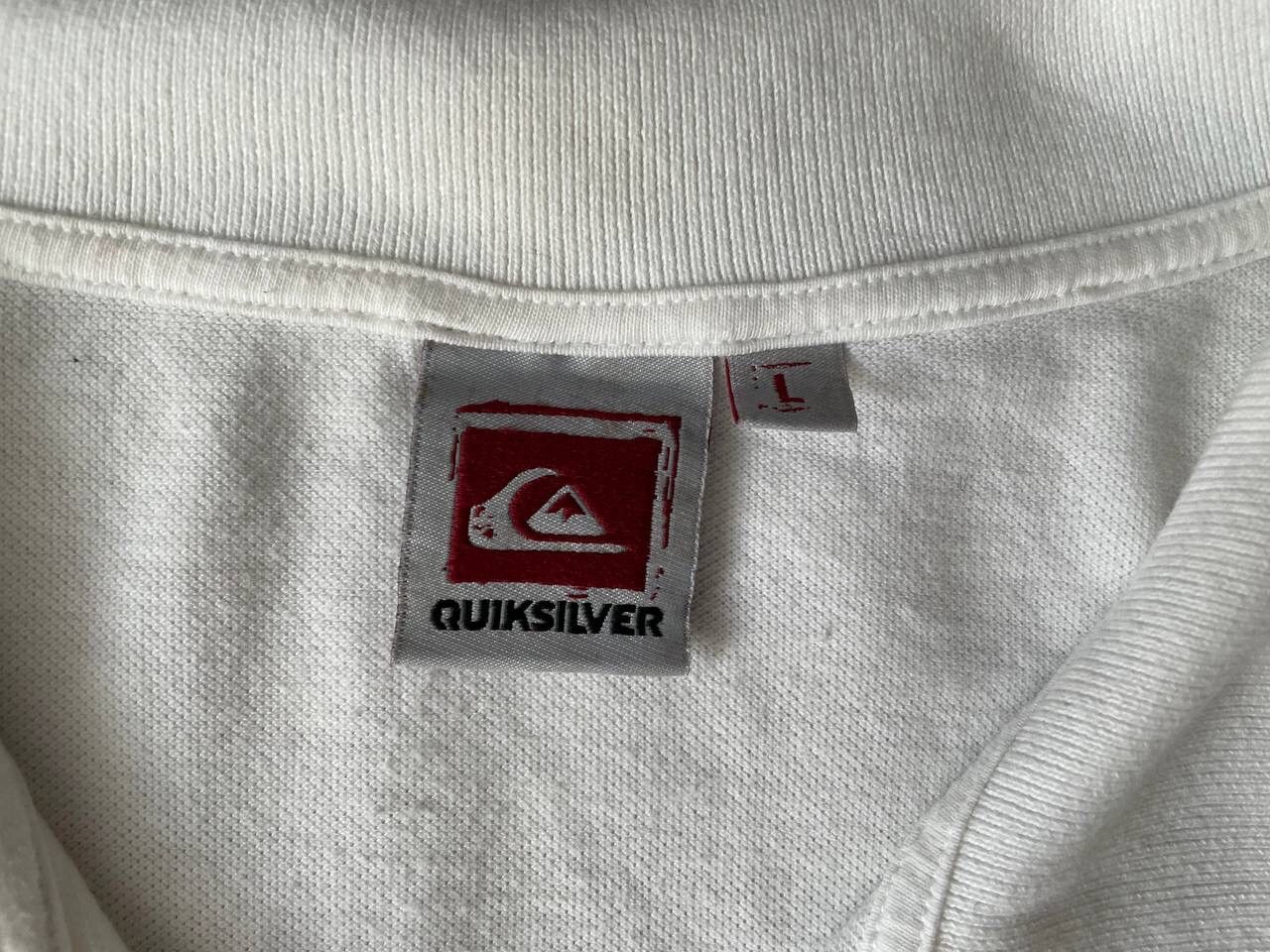 Quicksilver × Quiksilver × Vintage Vintage 90s Quiksilver White Polo Surf Style Y2K Rare Item Size US L / EU 52-54 / 3 - 4 Thumbnail