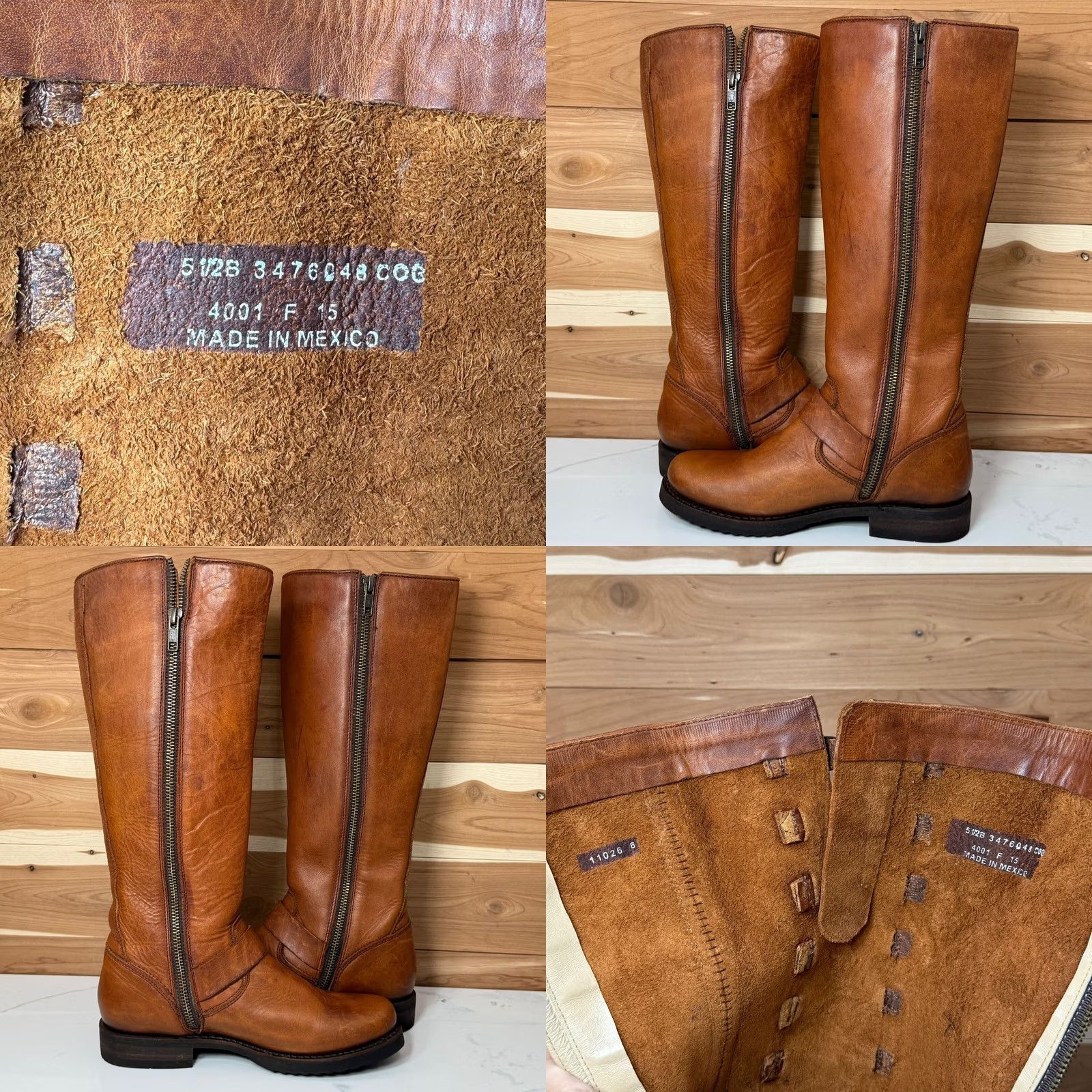 Frye Frye Valerie 6 Strap Tall Boots Brown Leather Zip Brown Women’s 5.5 B Size US 6 / IT 36 - 8 Thumbnail