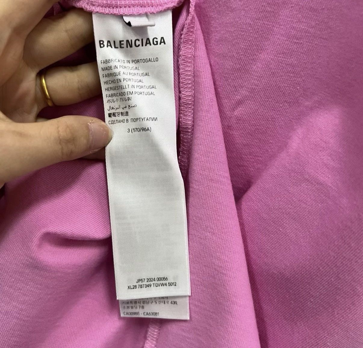 Balenciaga Balenciaga Pink Letter Logo Printed T-shirt J41 Size M / US 6-8 / IT 42-44 - 3 Thumbnail