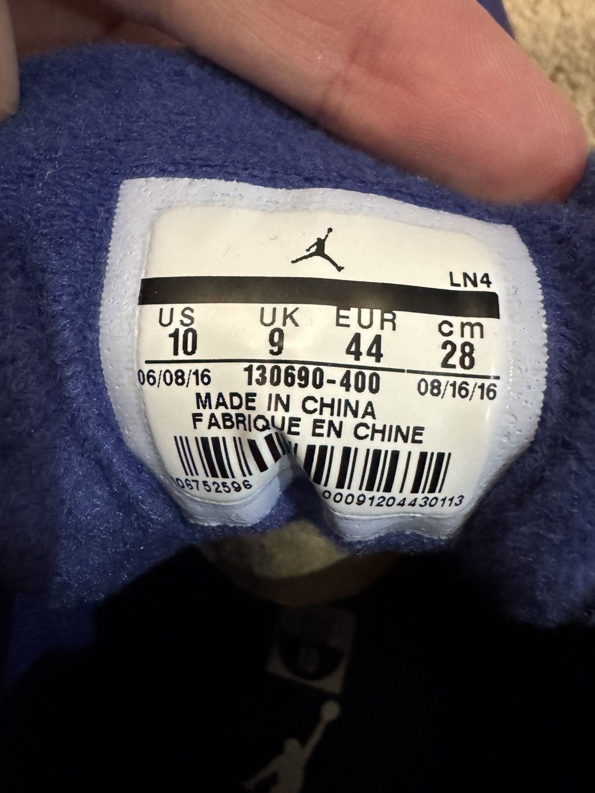 Jordan Brand Jordan 12 Deep Royal 2016 Size US 10 / EU 43 - 6 Thumbnail