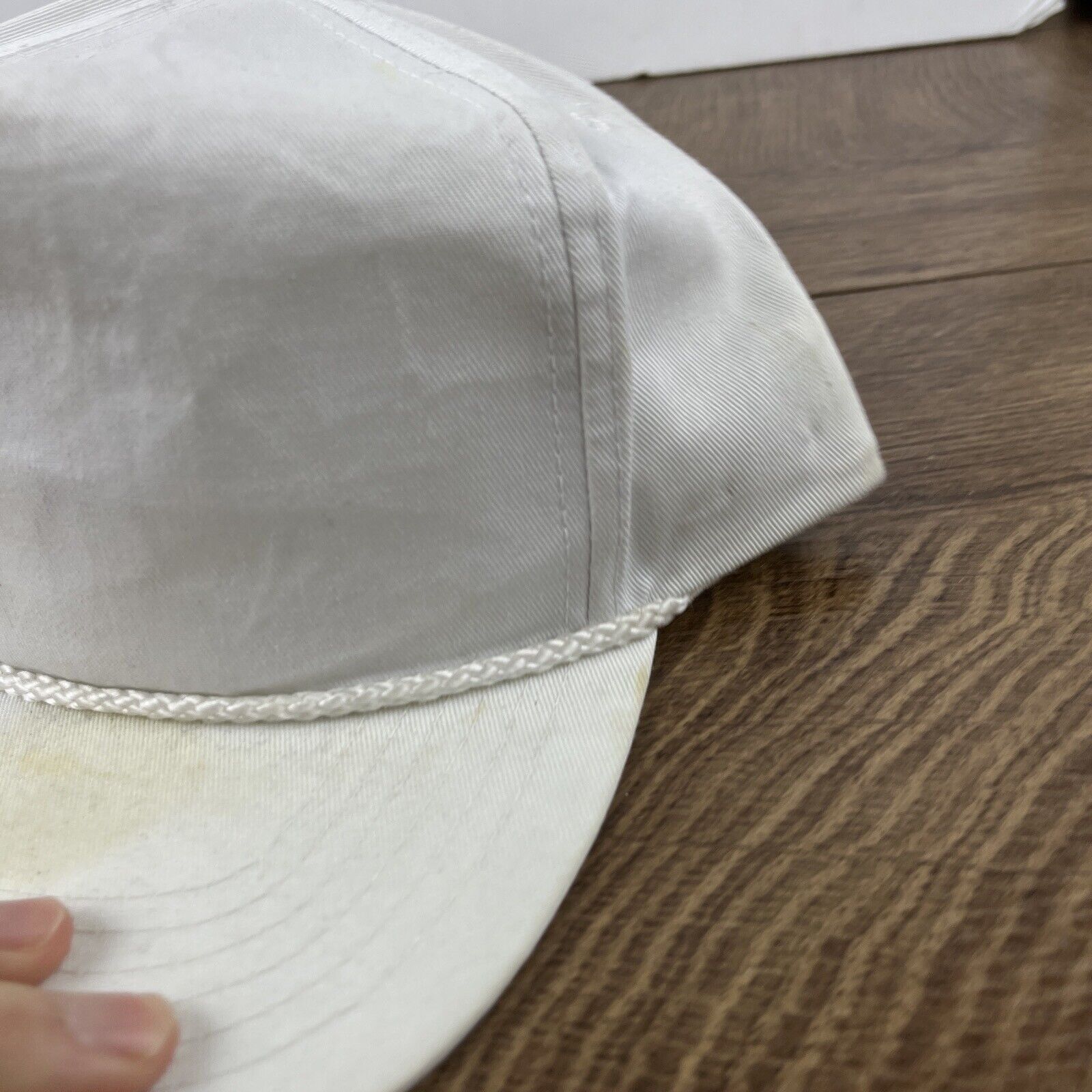 Other Plain White Snapback Hat White Hat Adjustable Snapback Adult Size ONE SIZE - 7 Thumbnail