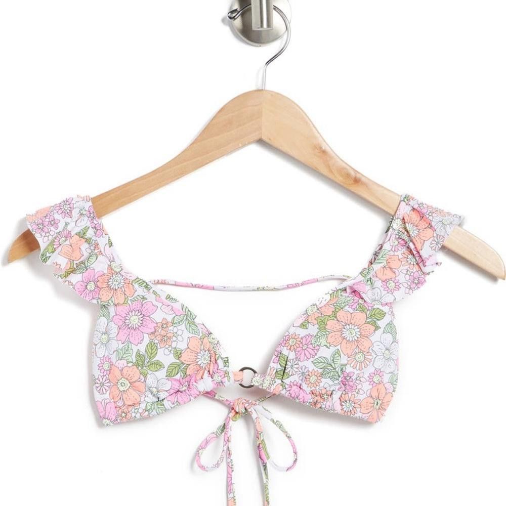 Other Maaji Flower Power Pirouette Triangle Pink Bikini Top Medium Size ONE SIZE - 3 Thumbnail