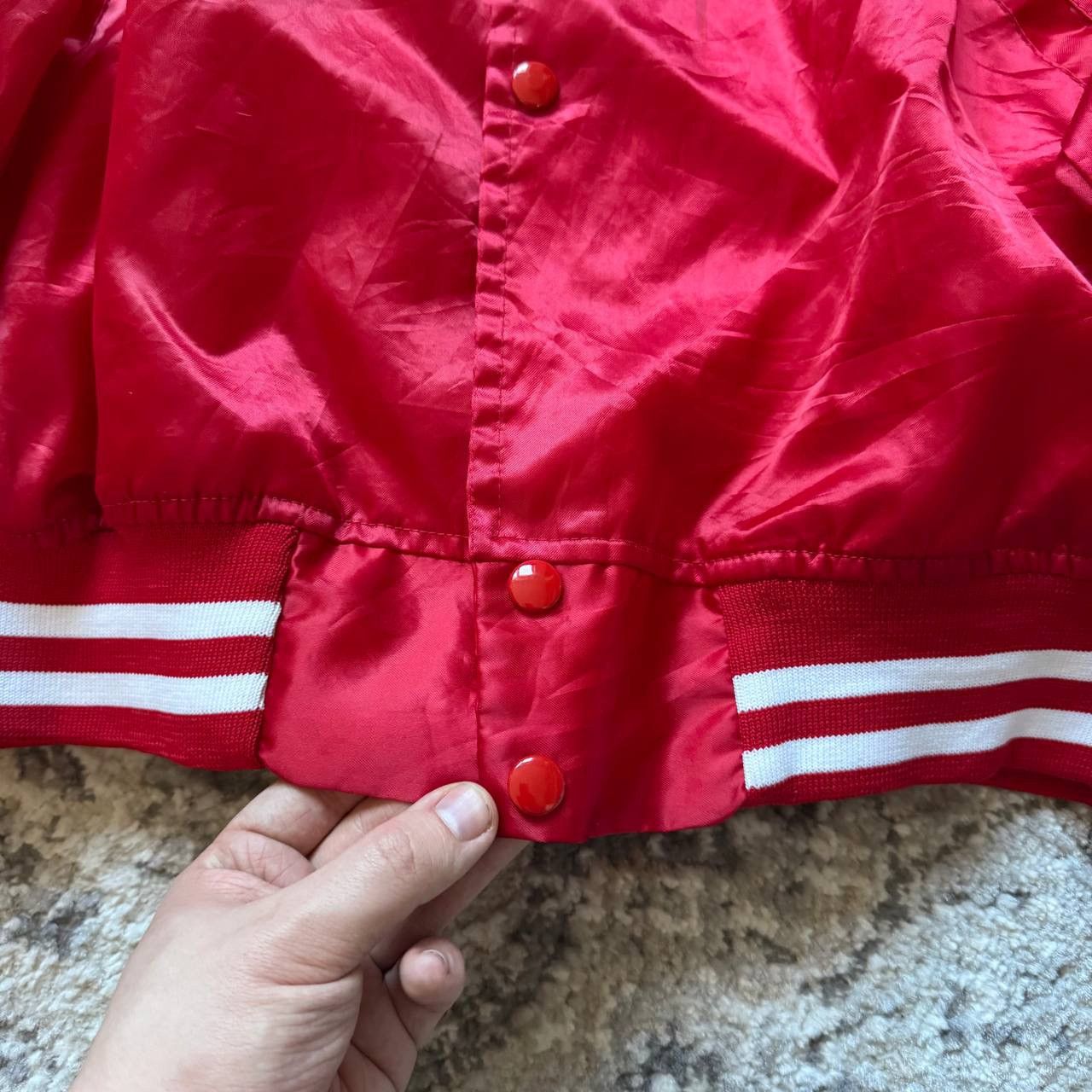 Vintage Vintage 80’s IU Indiana Hoosiers Retro Satin Bomber Jacket Size US XL / EU 56 / 4 - 7 Thumbnail