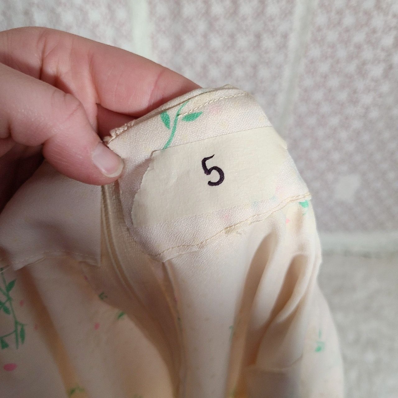 Handmade Vintage 60s handmade white floral print dress size medium Size M / US 6-8 / IT 42-44 - 8 Thumbnail