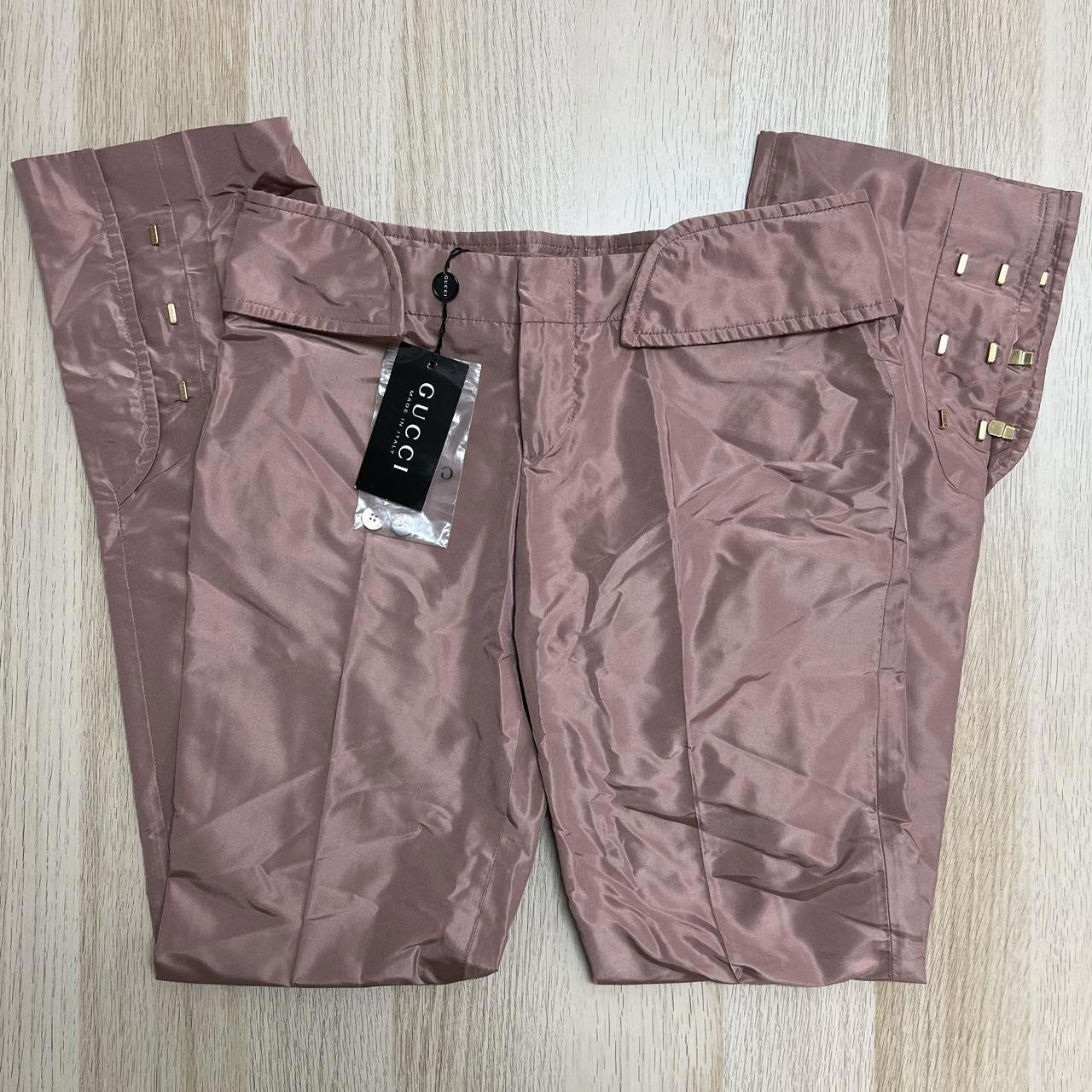 Gucci Gucci Women's Silk Pink Pants Size 27" / US 4 / IT 40 - 1 Thumbnail