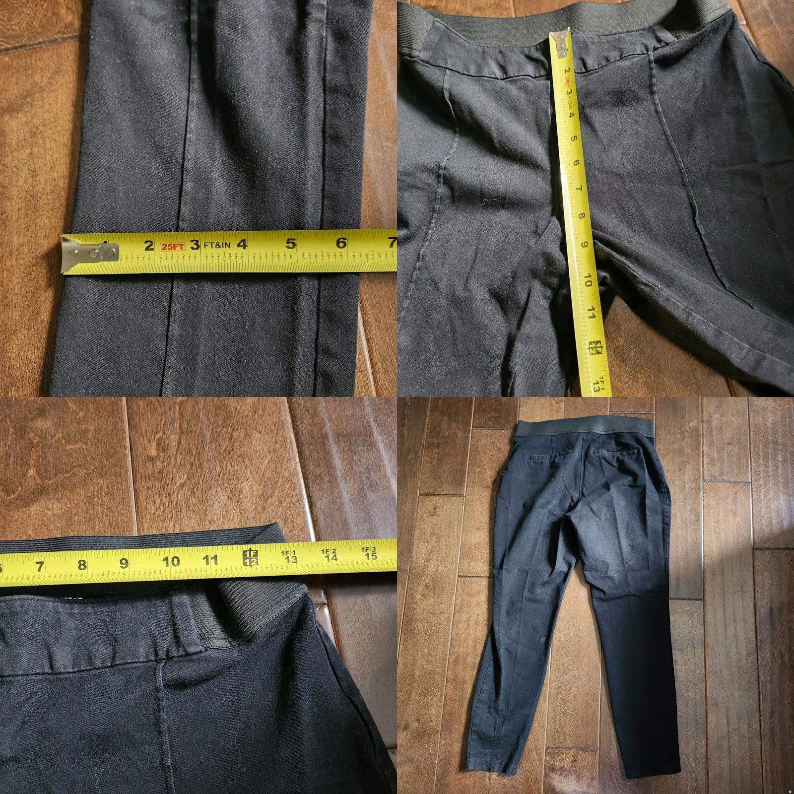 Vintage A New Day Women Leggings Black Solid Ankle Regular Size 8 Modern Comfort Stretch Activewear Casual Travel Yoga Dance Size 30" / US 8 / IT 44 - 8 Thumbnail