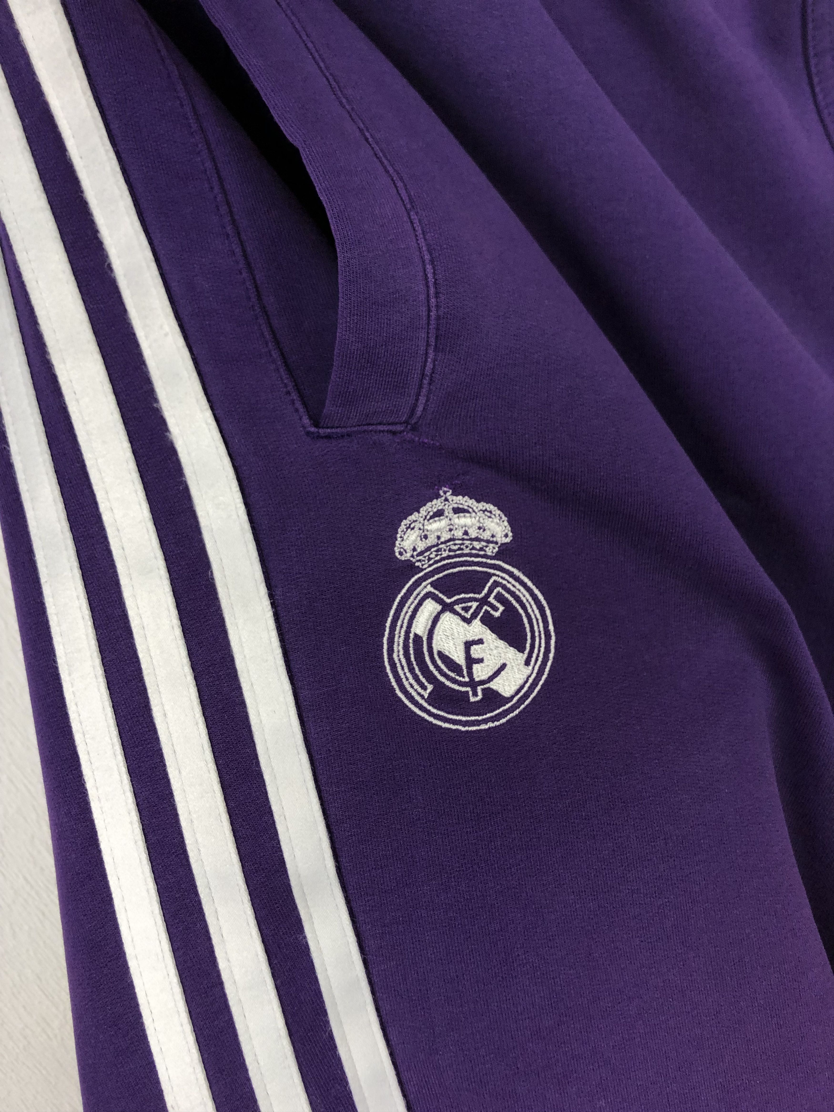 Adish Vintage Adidas Real Madrid Football Pants Sweatpants L Size US 34 / EU 50 - 3 Thumbnail