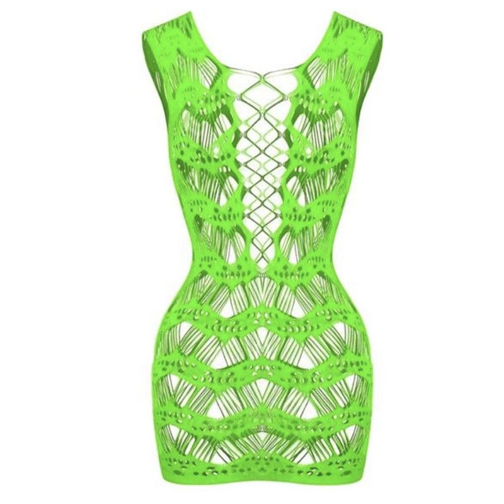 Other Sexy sleeveless green lace mesh bodycon mini dress lingerie Size ONE SIZE - 6 Thumbnail