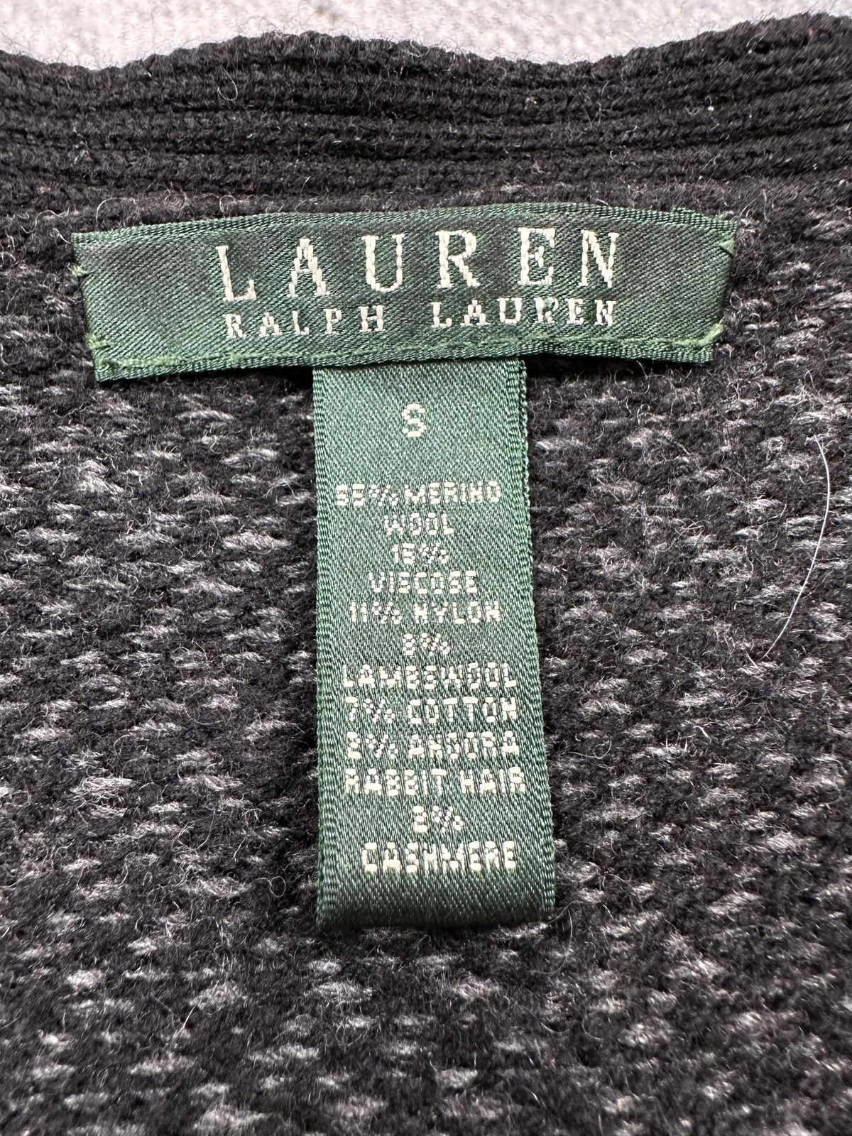 Lauren Ralph Lauren Vintage Lauren Ralph Lauren Wool Blend Cardigan Dark Grey Size S / US 4 / IT 40 - 5 Thumbnail