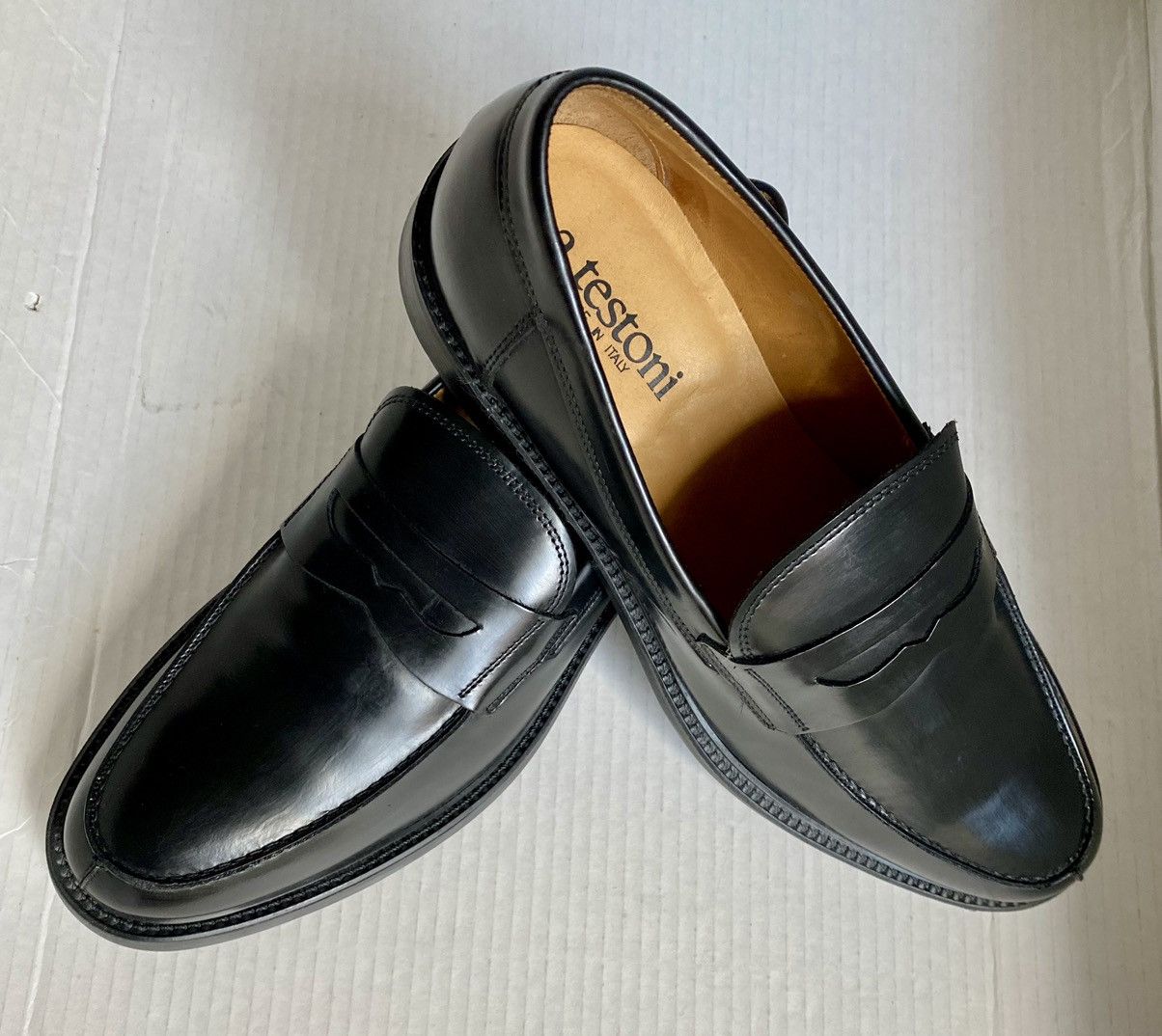 Testoni a.testini 🇮🇹 black abrasivato calf diamante sole loafer NEW Size US 11 / EU 44 - 11 Thumbnail