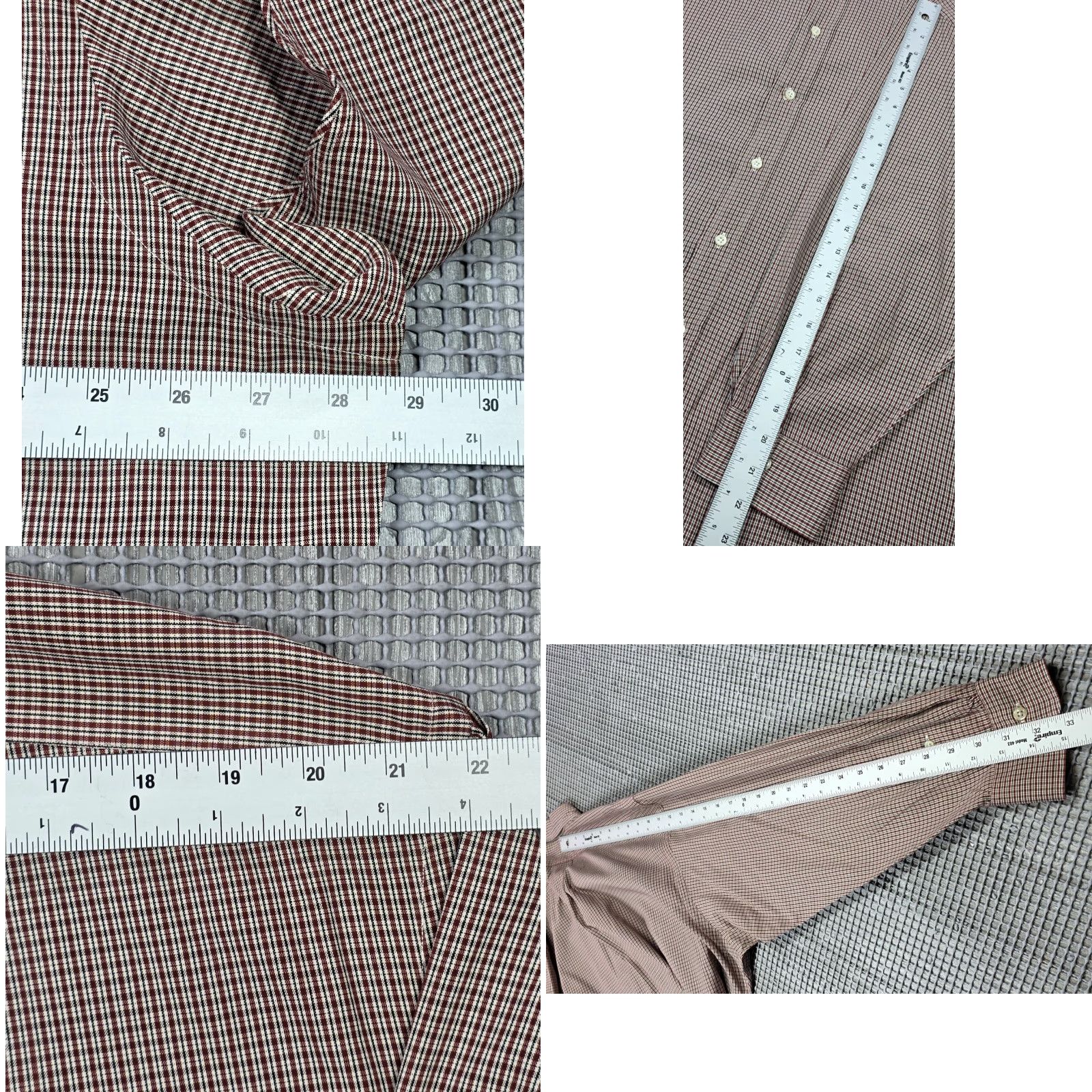 Polo Ralph Lauren VTG Polo Ralph Lauren Button-Up Long Sleeve Plaid Oxford Men 17.5-32/33 Red 100% Cotton OCBD Classic Preppy 90s Mens Size US XXL / EU 58 / 5 - 9 Thumbnail
