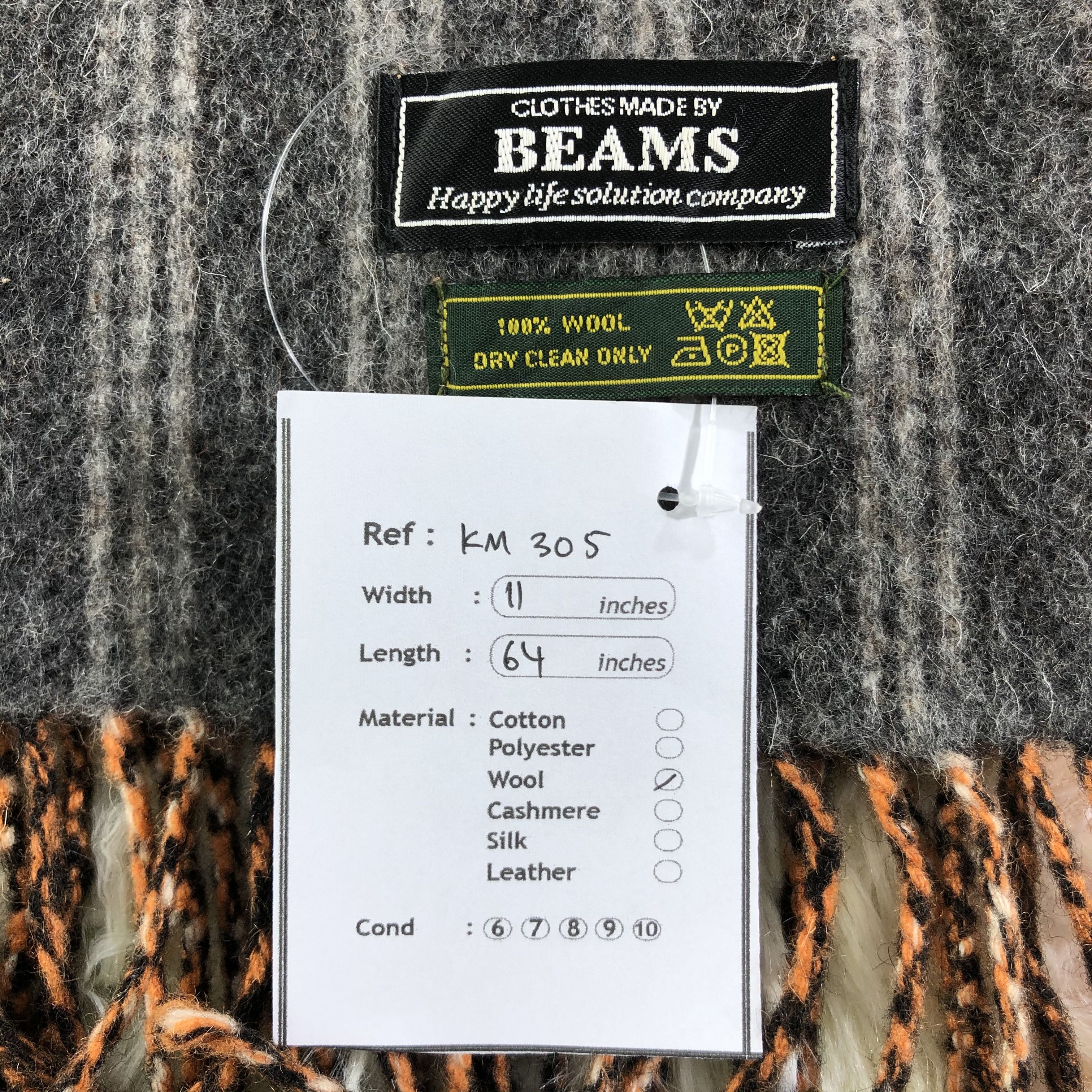 Beams Plus × Vintage Beams Scarf / Muffler / Neckwear - KM305 Size ONE SIZE - 5 Thumbnail