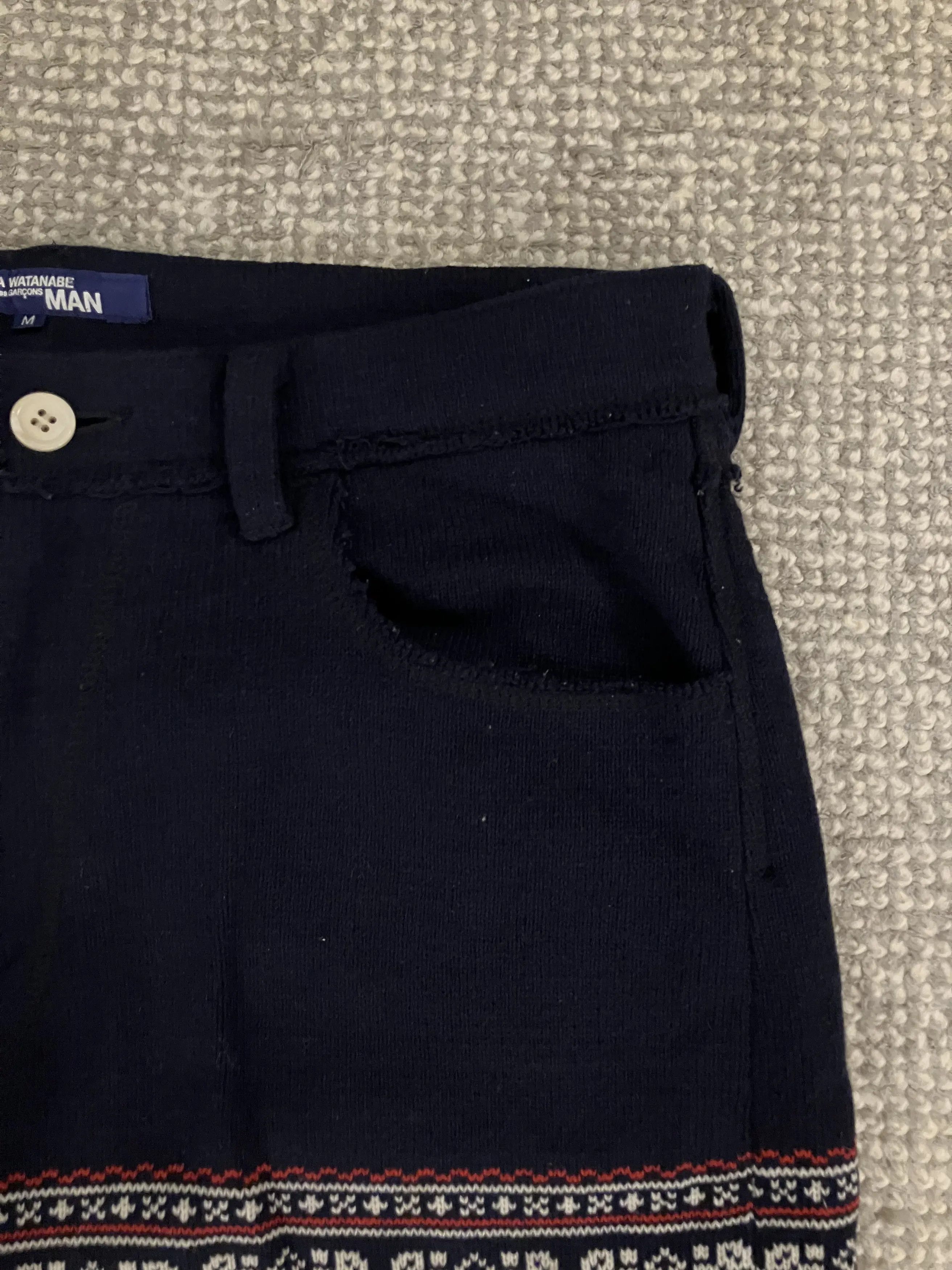 Junya Watanabe AD2003 Junya Watanabe Nordic Knit Wool Pants Size US 32 / EU 48 - 3 Thumbnail