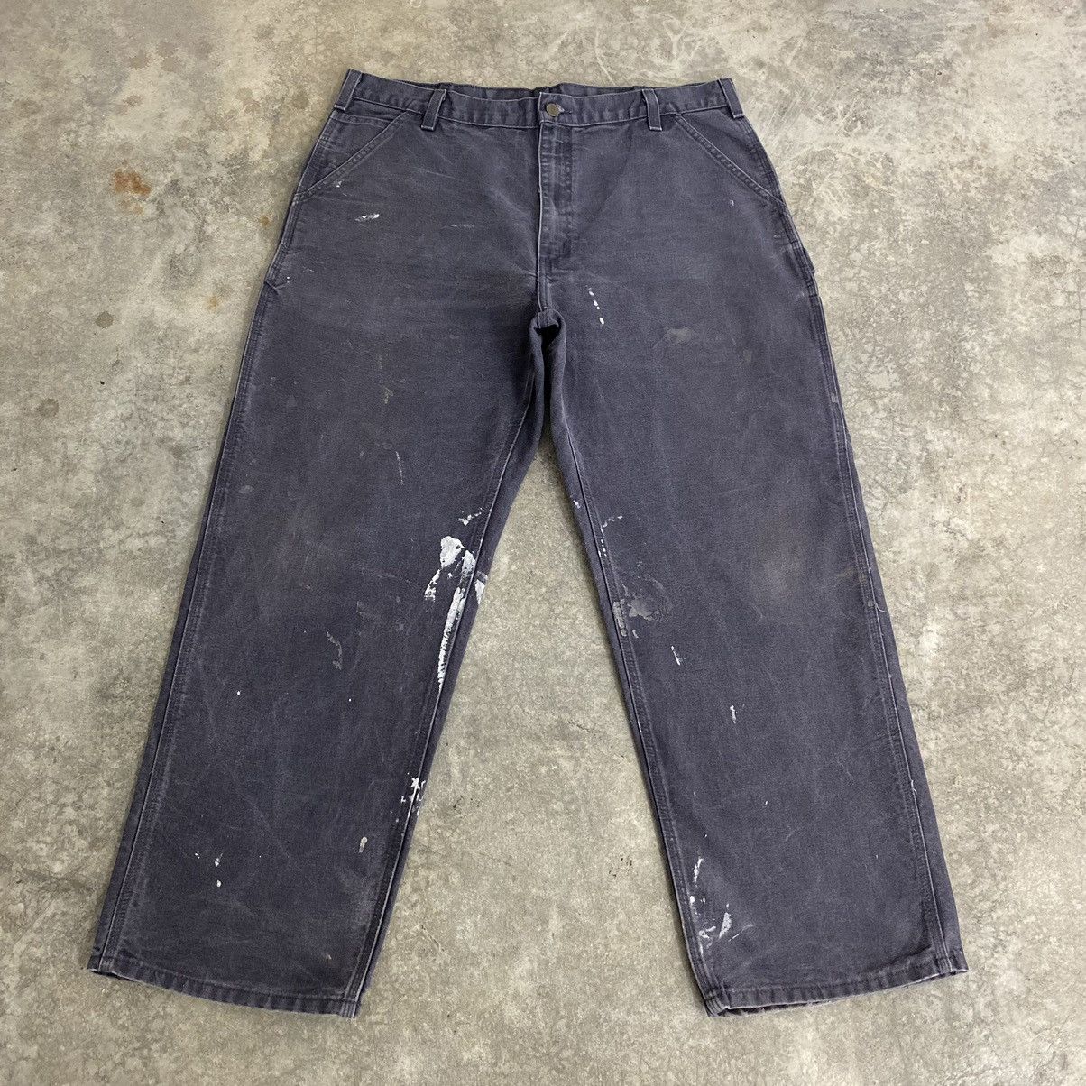 Carhartt VTG Carhartt Faded Petrol Blue Spaltter Carpenter Work Pants Size US 38 / EU 54 - 1 Thumbnail