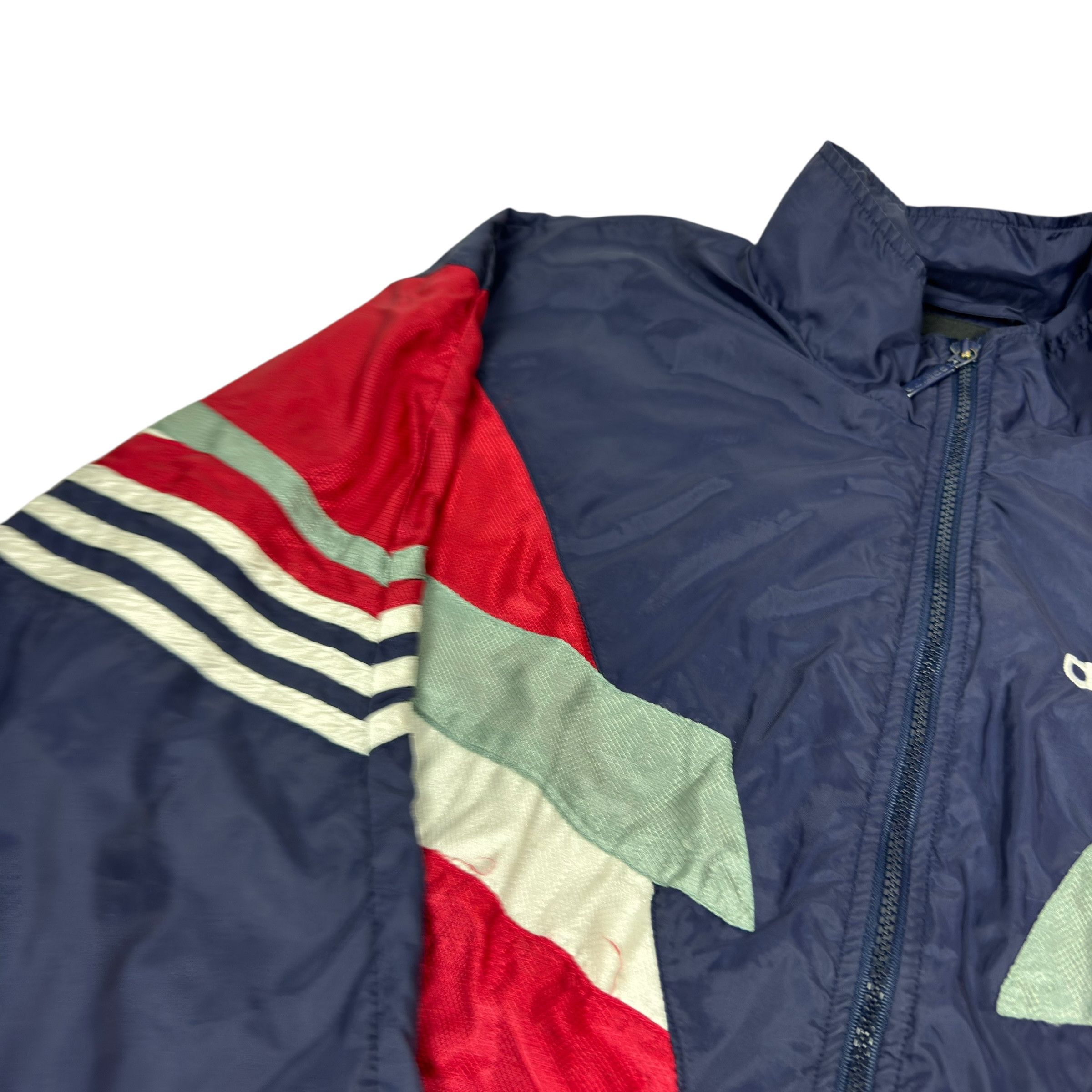 Adidas × Vintage Adidas Men's blue 3 Stripes Full Zip Windbreaker Jacket M Size US M / EU 48-50 / 2 - 4 Thumbnail